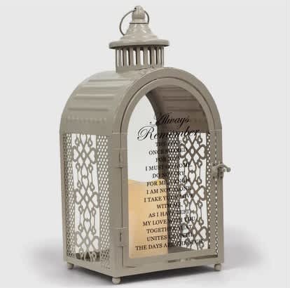 Always Remember Memory Lantern - This lantern includes an LED candle and is a wonderful gift.