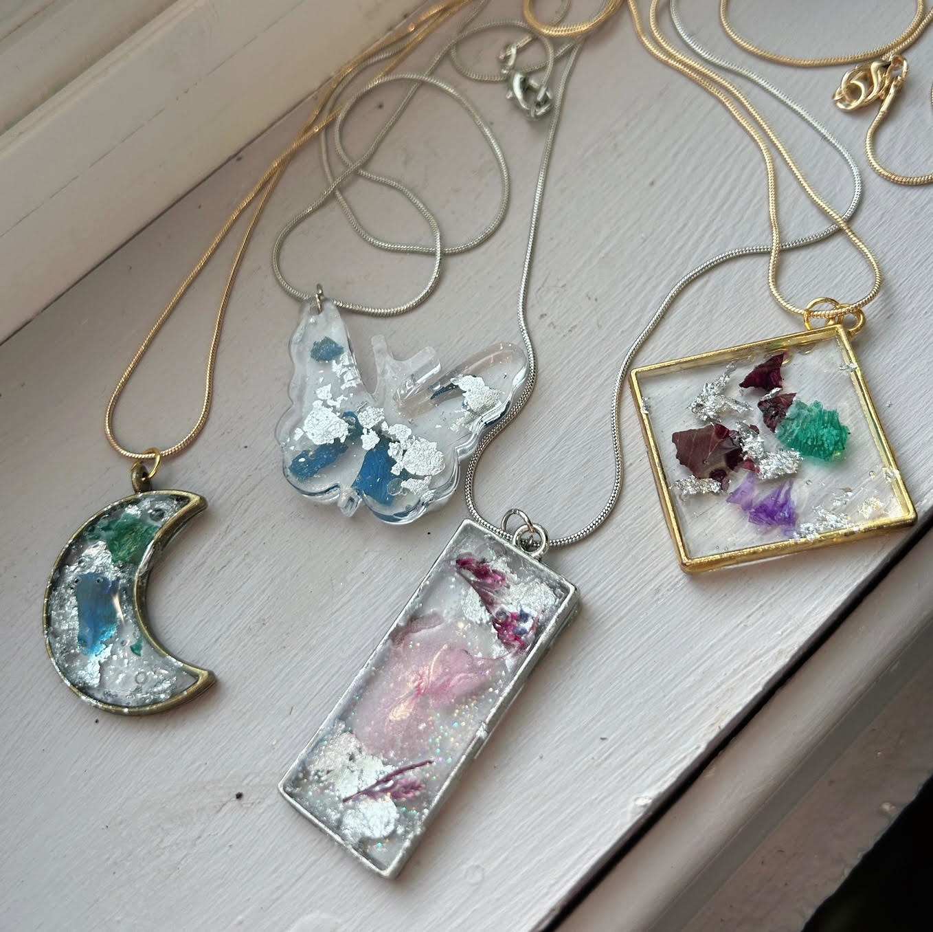 Handmade resin necklace discount