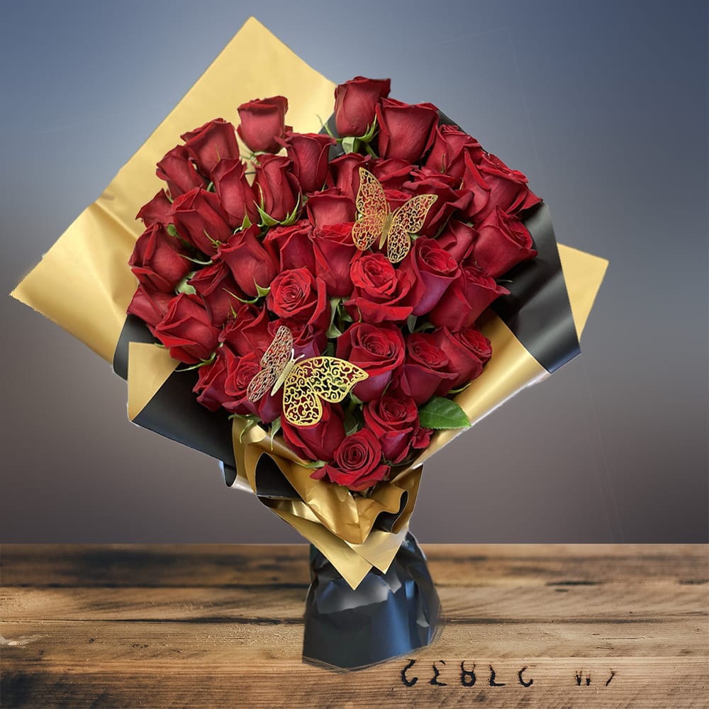45 Red Roses - 45 Premium  roses beautifully wrapped for you. 