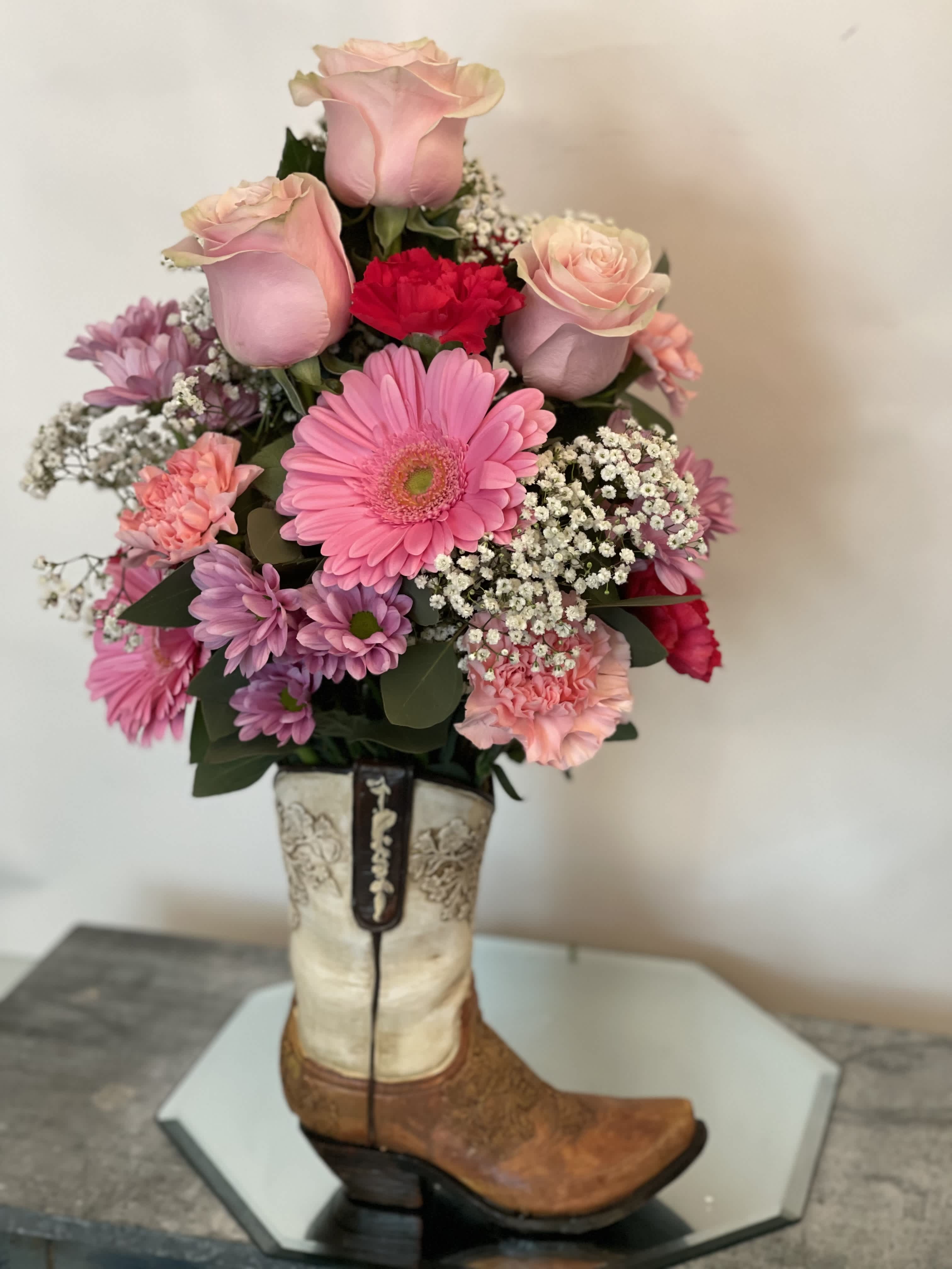 Cowgirl Boot Floral in Oxnard CA Casa Blanca Flowers
