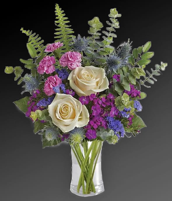Summer Flowers of Festival - Send happiness. Send this bouquet. Your loved one will be smiling for days and they have you to thank. Great gift for a birthday, Mother's Day or just because. hand-delivery in a clear glass cylinder vase.