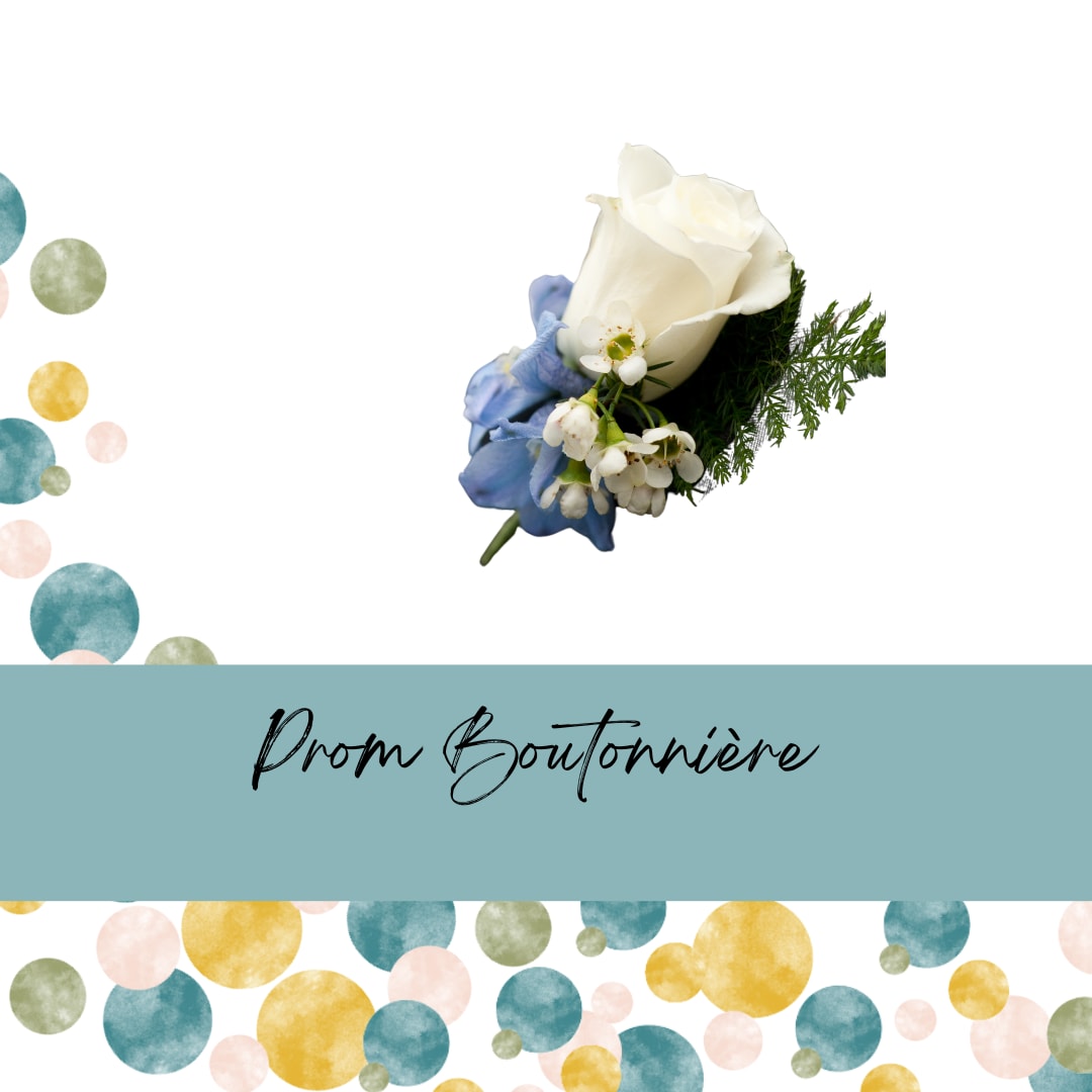 Prom Boutonniere - A traditional favorite for prom!   Be sure to leave your color and accent colors in the notes section!