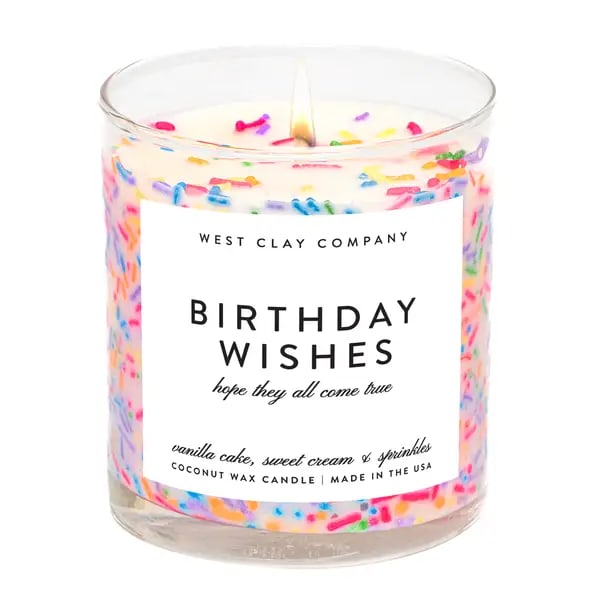 Birthday Wishes Candle - Vanilla Birthday Cake scented! So Yummy!
