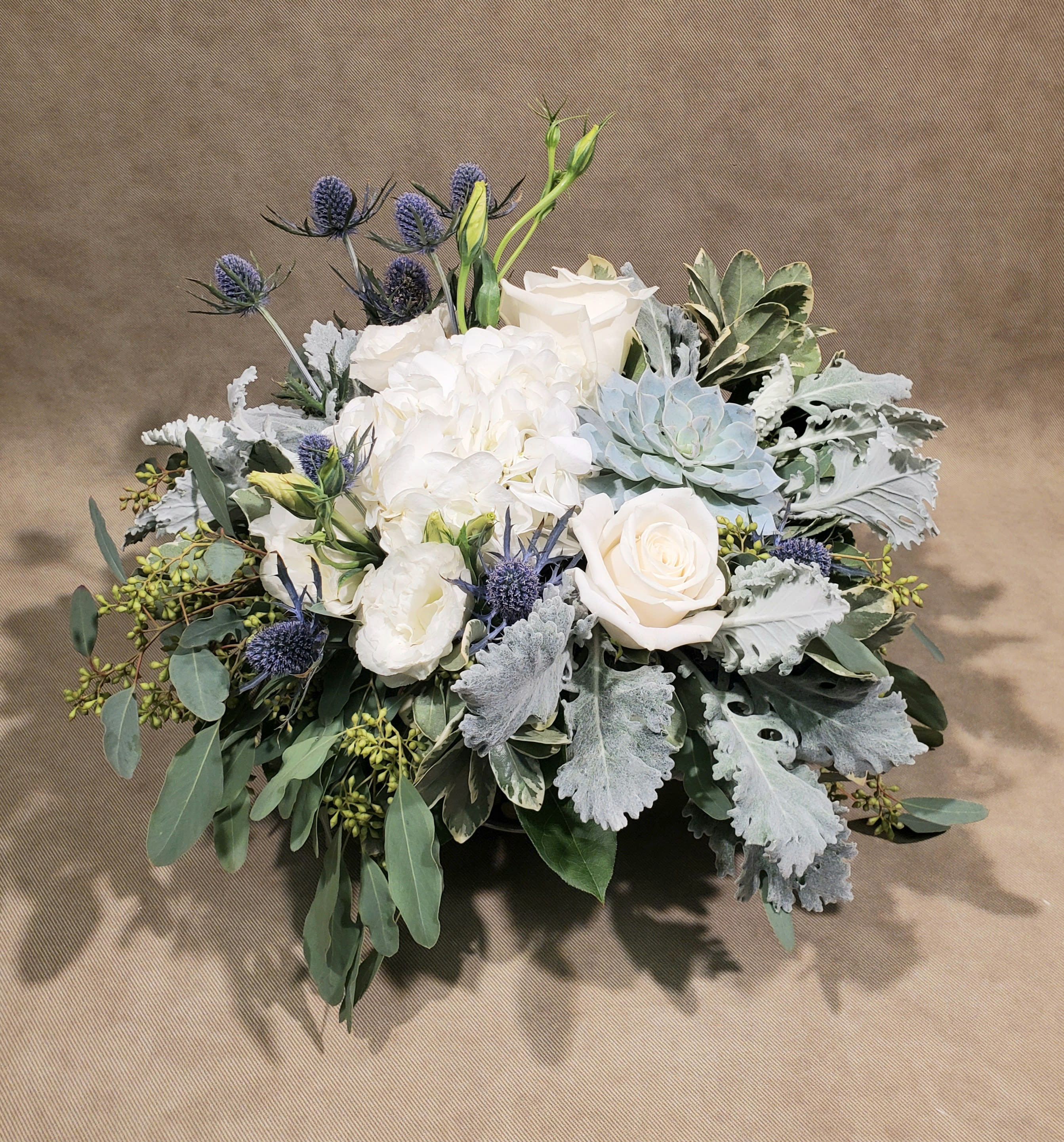 Hint of Blue Hint of Blue - WILL BE SIMILAR AS POSSIBLE. Stylish and bohemian design. A wonderful gift for any occasion. A fantastic centerpiece for an elegant occasion.