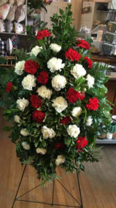 Carnation Standing Spray  - Please note all of our designs are custom and colors and shape can be changed 