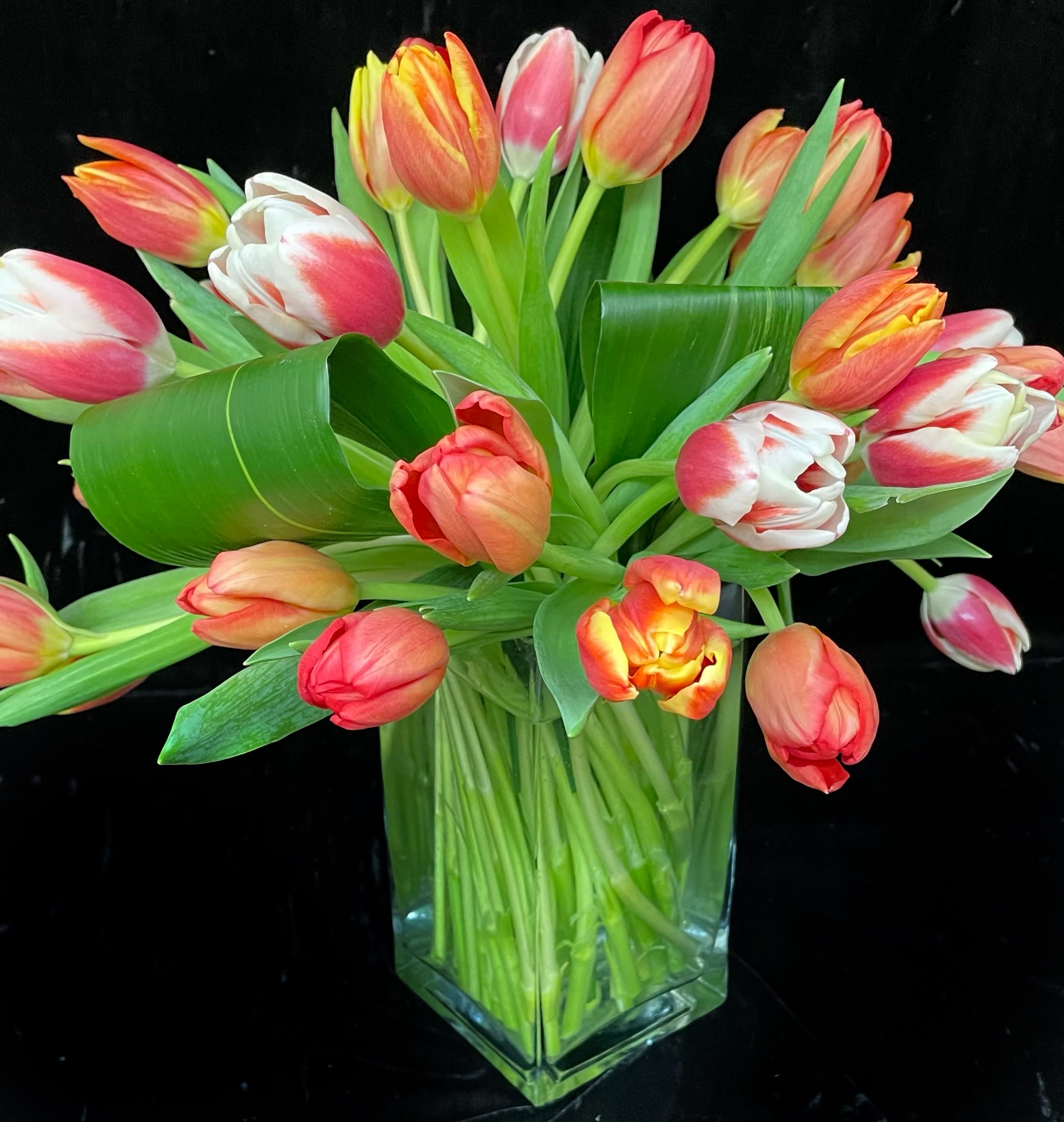 Grand Tulips - Splendid mix of our favorite  flower-TULIPS Make your gift extra special and add the chocolate Advent Calendar!