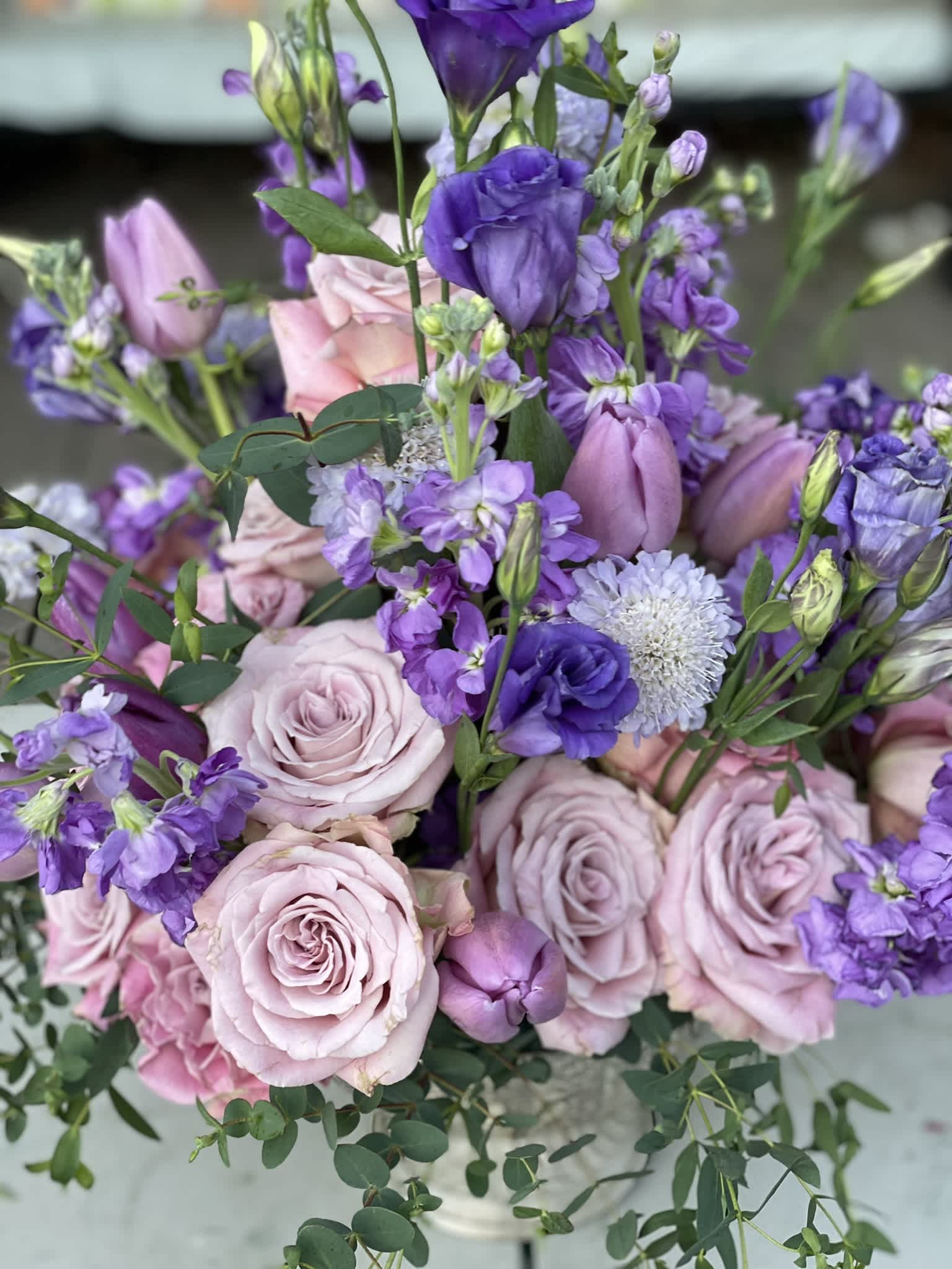Lovely in Lavender - This beautiful combination of purples, violets, and lavender create a bright and fresh look that is sure to bring peace and joy to the soul.