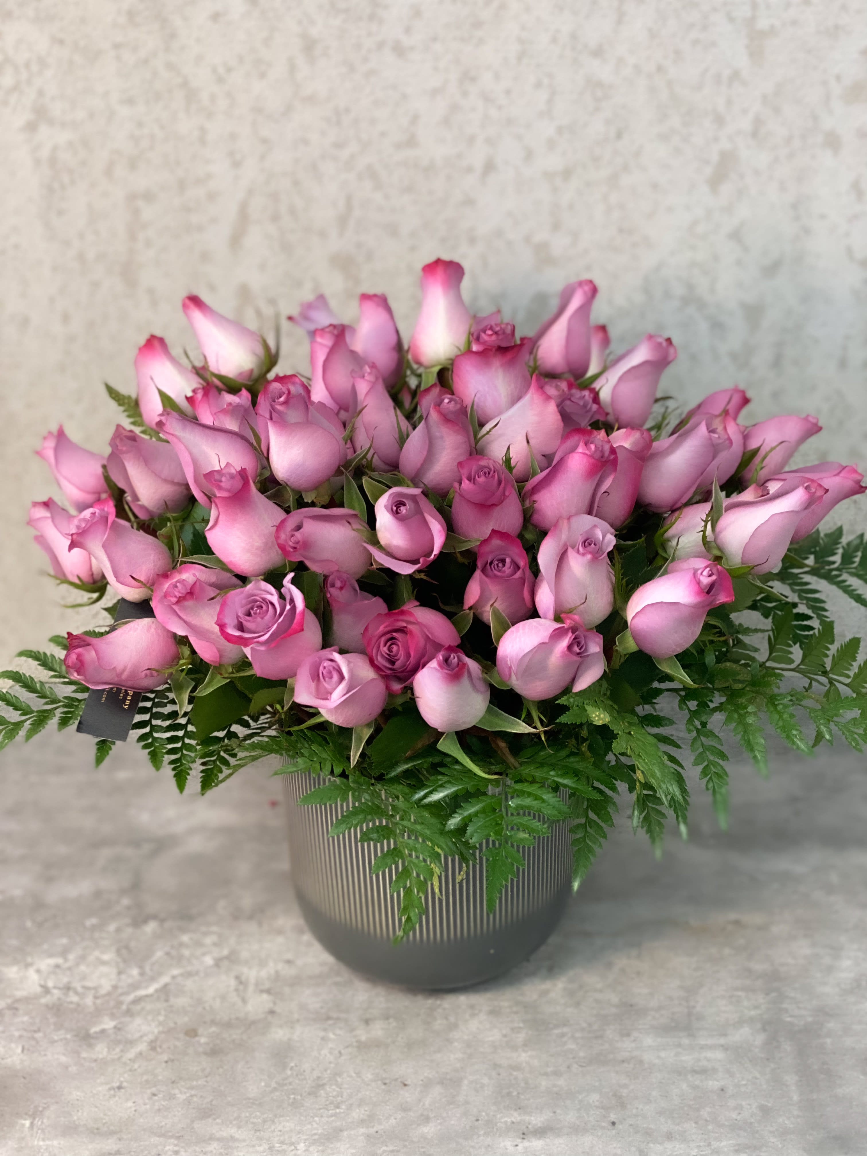 Three Dozen Purple Roses - Standard - Your order will be arranged approximately as shown on our website   