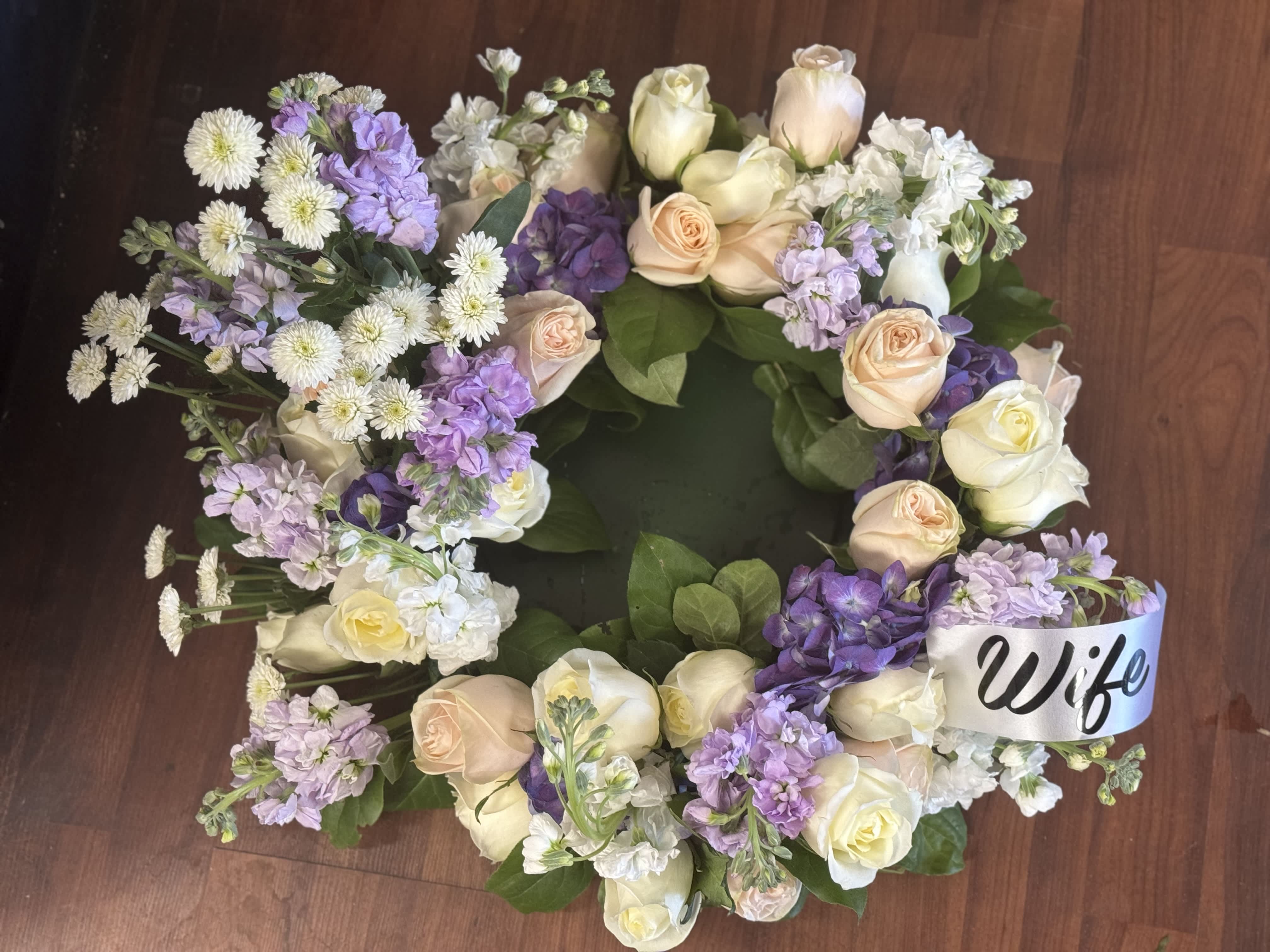 BEAUTY URN ARRANGEMENT WREATH - URN WREATH AVAILABLE IN ANY COLOR PALETTE THEME.