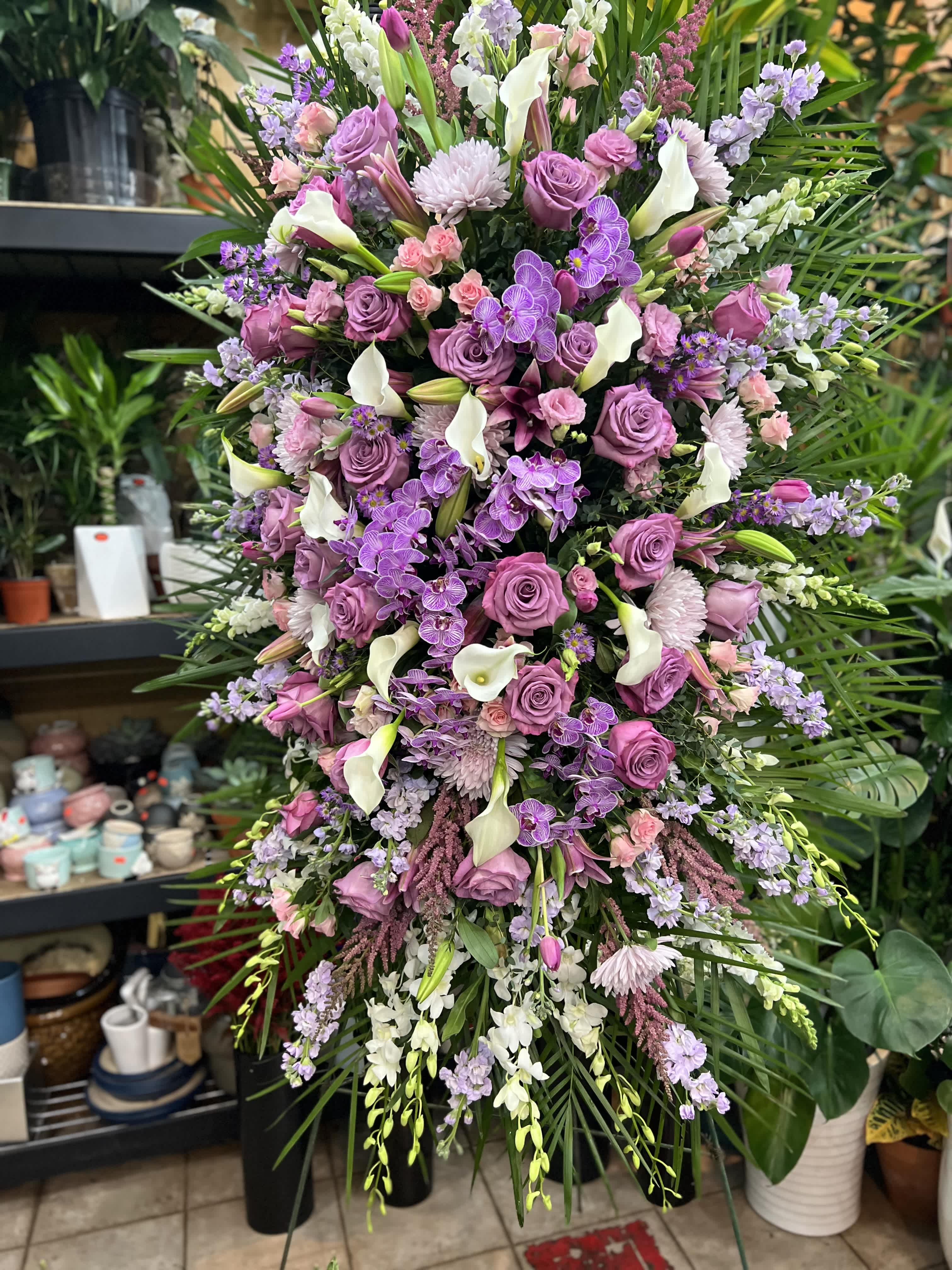 Purple Serenity Purple Serenity - A beautiful floral spray of Pink, Purple and white flowers.