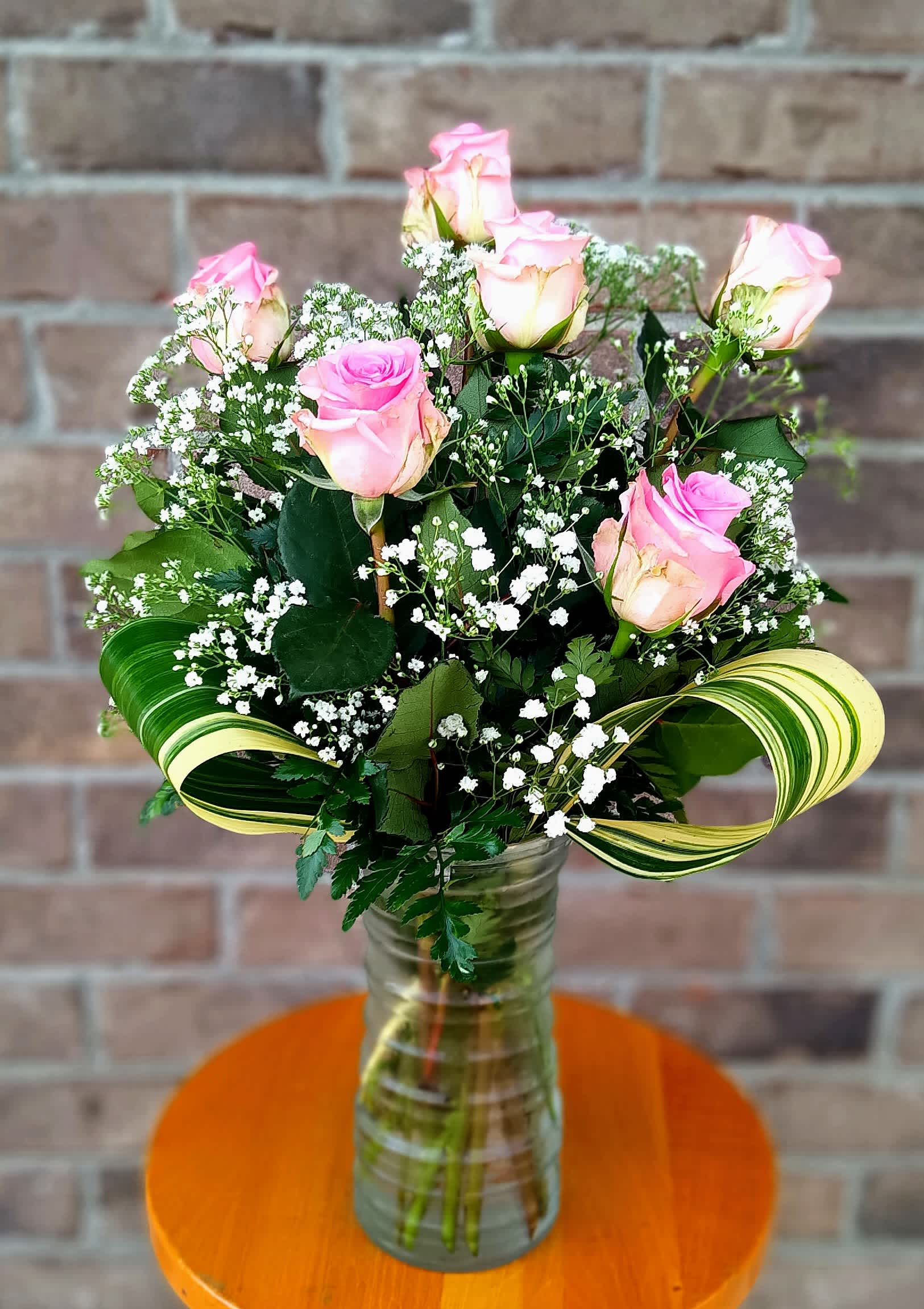 Half Dozen Roses -  A 1/2 dozen of roses.  Available in red, white, lavender, pink and yellow