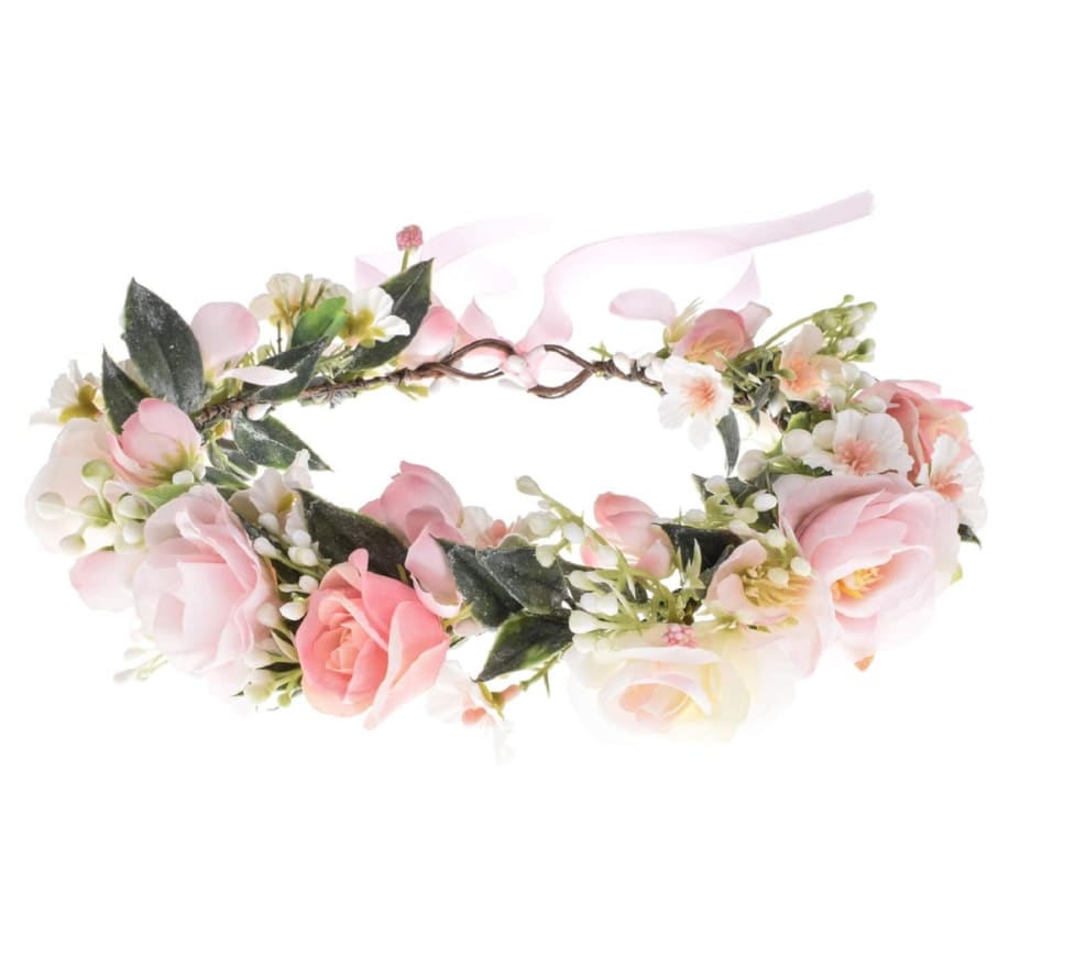 Flower Crown - A halo of florals. A hand-made flower crown composed of baby breath. Alternative flowers and colors subject to availability. Additional charges depending on specific floral requests .*  Give us a call to request specific colors. 