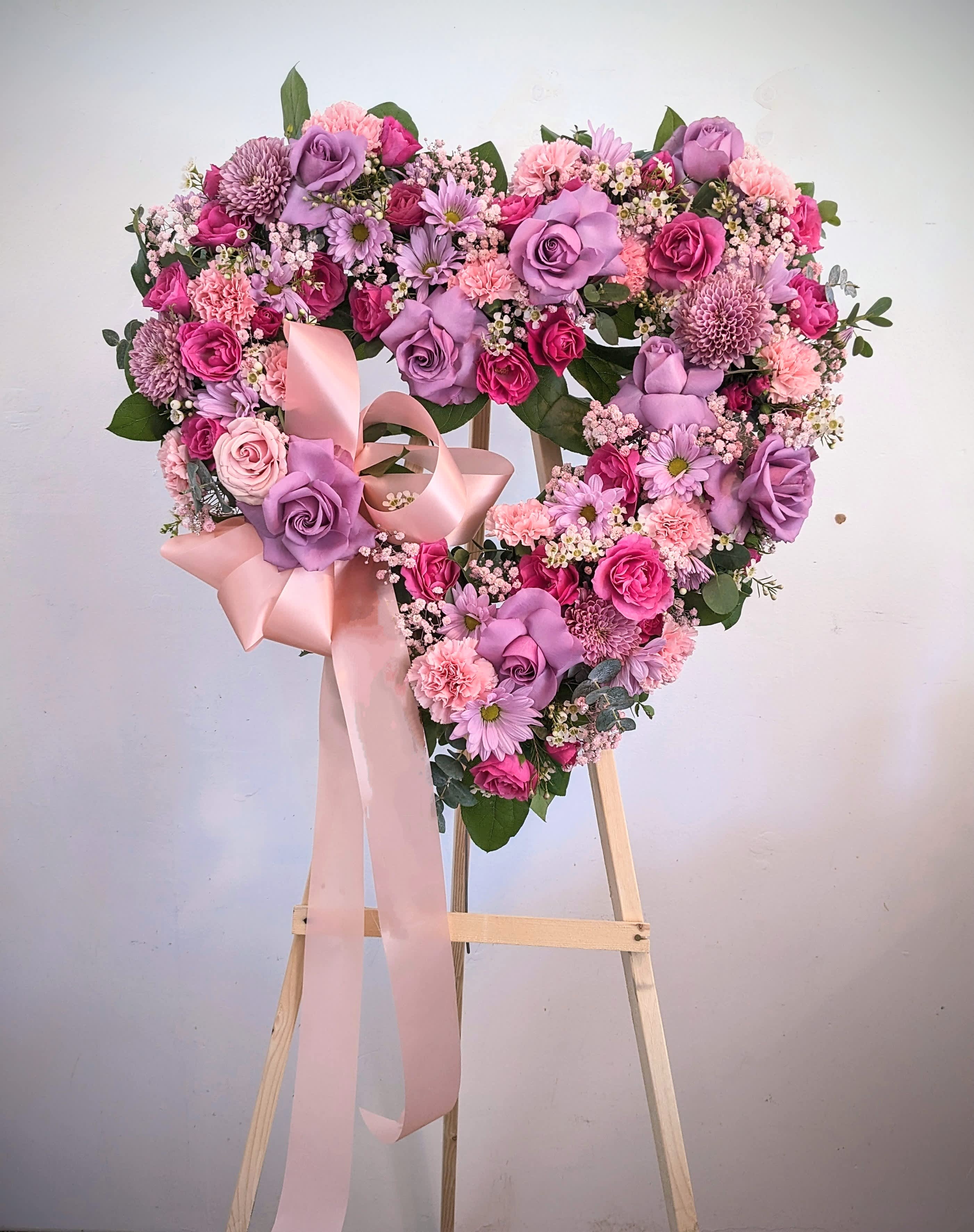 Rose Garden Heart Standing Spray in Los Angeles, CA Maravilla Floral