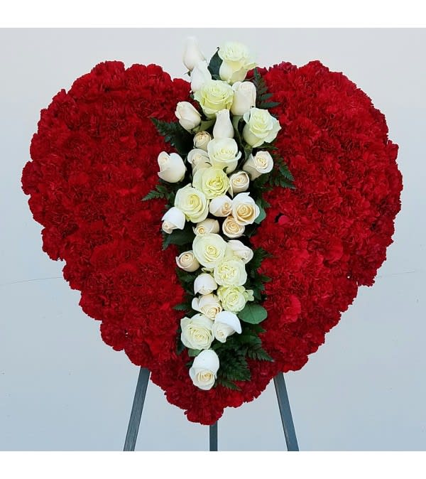 Deep Red Heart -  Product ID 175926D  Approximately 26&quot;W x 65&quot;H