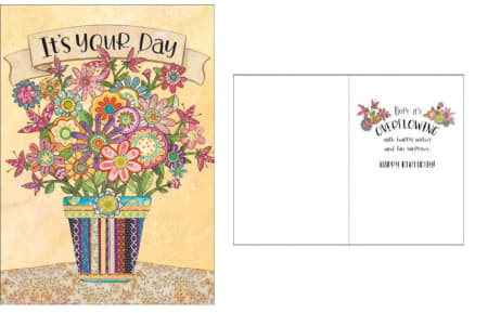Birthday Greeting Card #1 - This adorable birthday card is perfect to add onto your order so you can make your card message extra special and meaningful.
