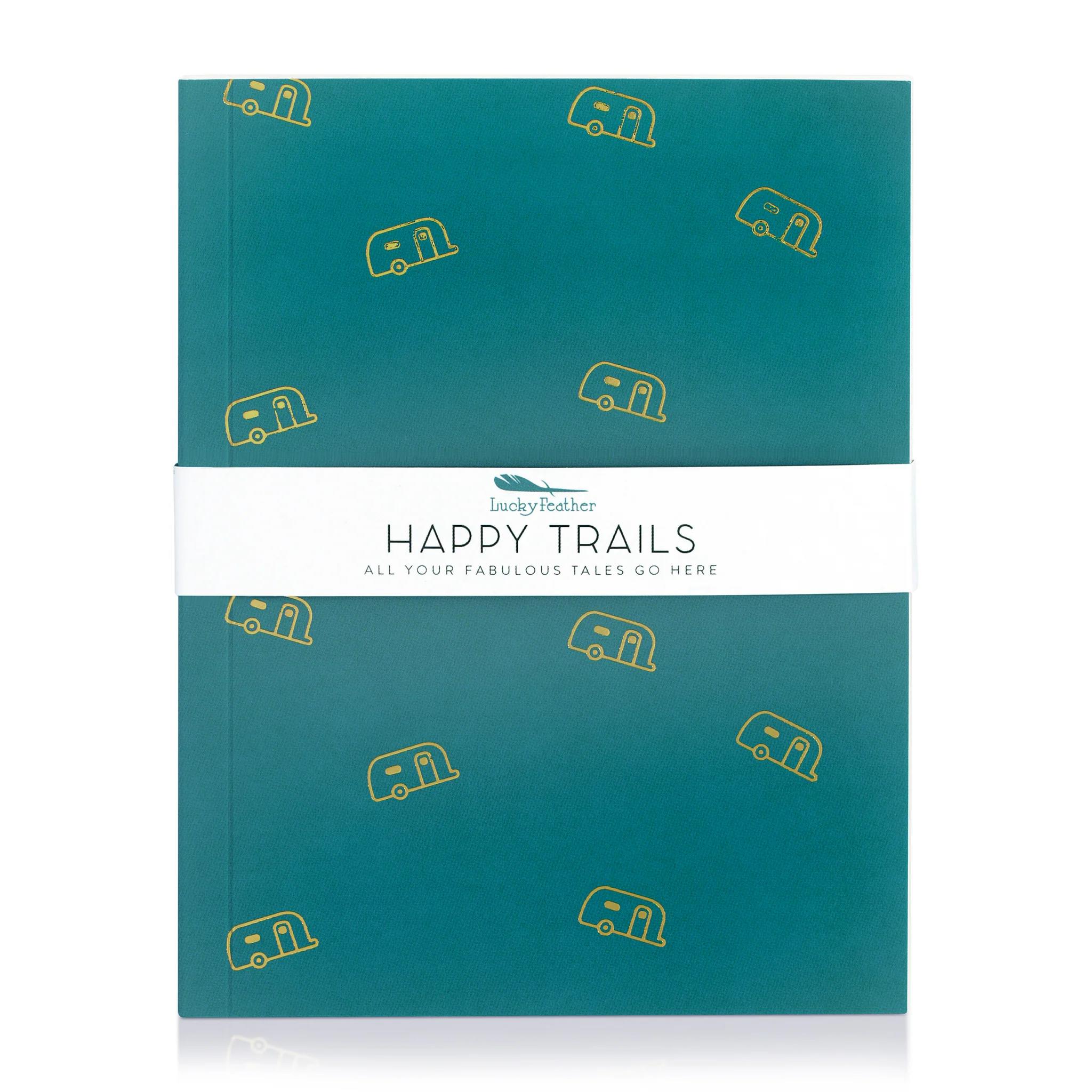 Lucky Feather Happy Trails Journal - Write all about your favorite travels
