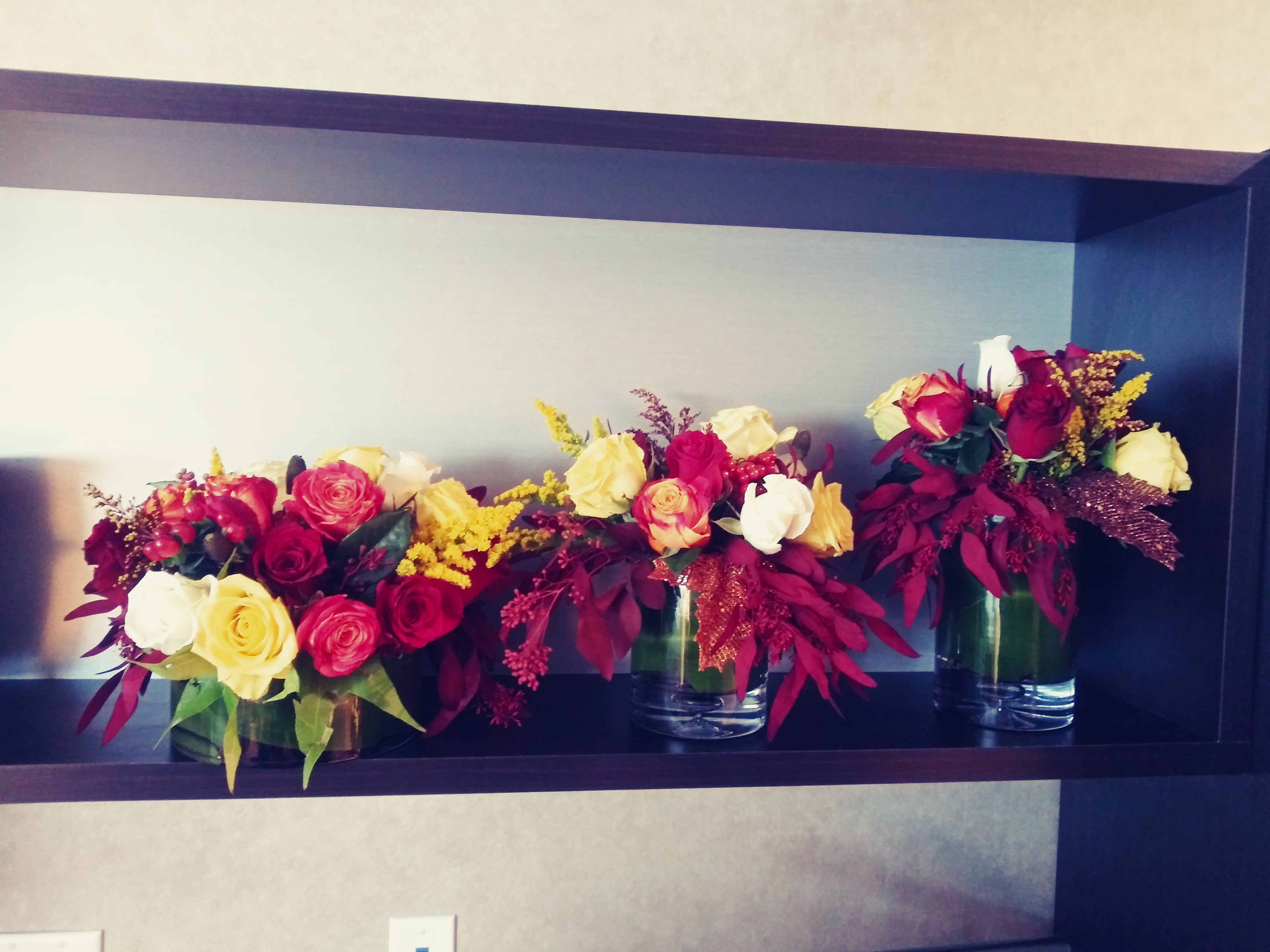 Designers choice seasonal arrangments  - This item is a custom arrangement based off of whatever season is currently in. The florist will give you an original creation based on the fresh floral selection of the season.