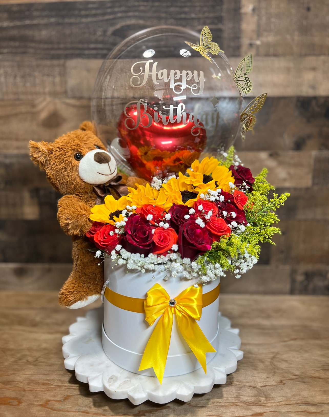 Teddy s Balloon Floral Fantasy in Waldorf MD Mily s Creations Florist