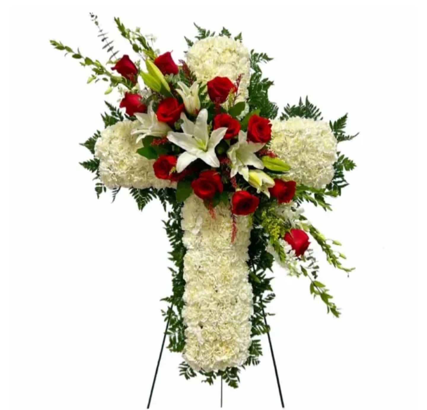 Standing cross Standing cross - Mix flowers