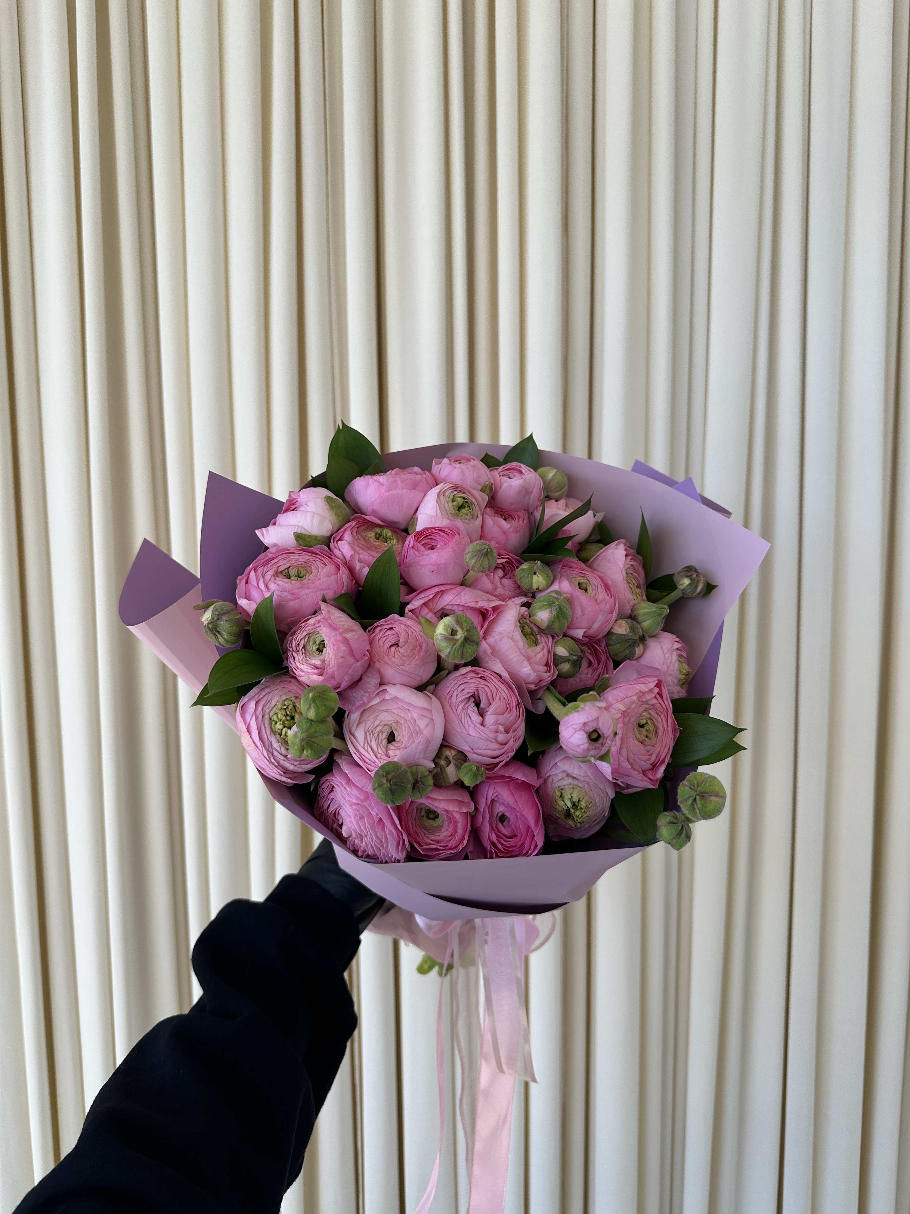 Simply Pink - Keep it simple and sweet with this lovely collection of pink ranunculus blooms.  The soft pink flowers  are artfully arranged, allowing their natural beauty to shine through. This  bouquet is a perfect way to express your love and appreciation for someone special.