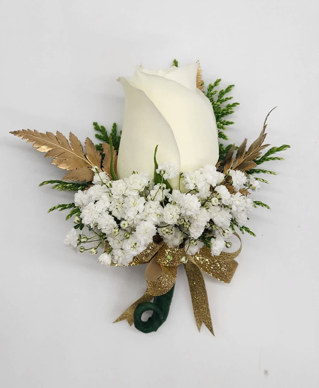 &quot;Golden Hour&quot; Boutonniere  - Designer Choice Customized Boutonniere with gold accents!