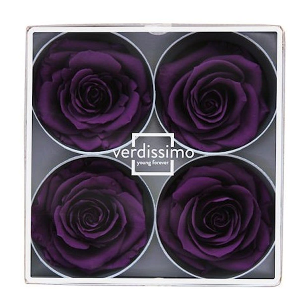 Preserved Roses - 4 pack - Deep Purple Preserved Roses - 4 pack - Deep Purple - Preserved roses are real roses last 1 - 5 years and require no water and no sunshine. They make a great alternative to a fresh rose and will display its vibrant colour for years.