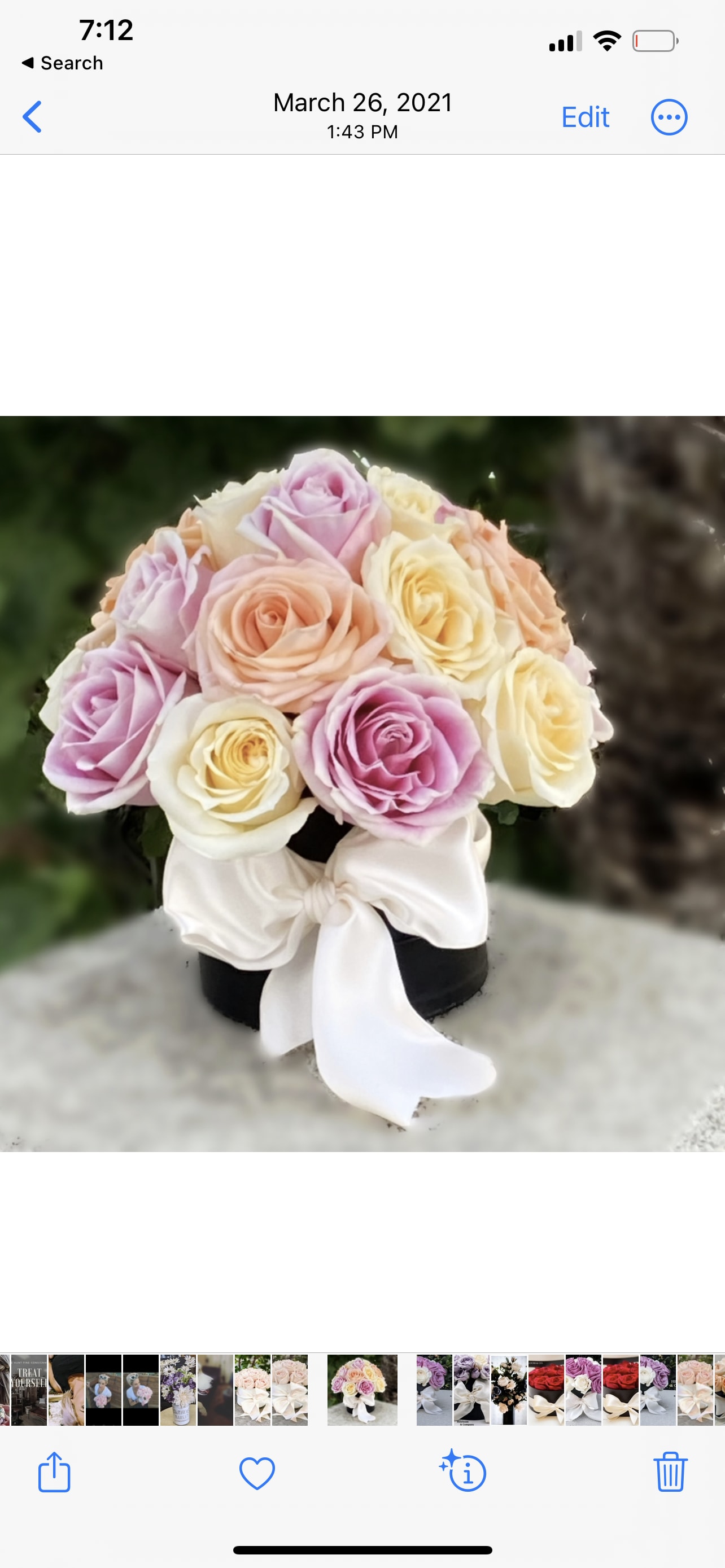 Saiya - This flower arrangement was inspired by a story of a boy who couldn’t stop thinking about a beautiful girl named Saiya. You see, not only was Saiya a total babe, but she was smart, ambitious, and in college, So to brighten up her days, he would send roses in the prettiest of colors to make her smile.