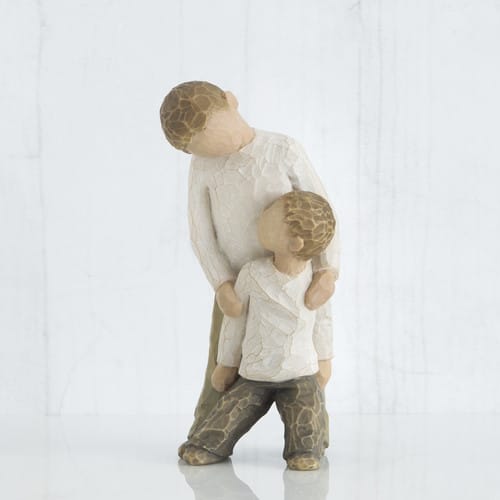 WILLOW TREE BROTHERS - A gift to reflect the friendship between siblings. Child figures work well in Family Groupings. Position two (or three or more) figures so that they appear to be interacting, turned toward one another, touching. Like families do