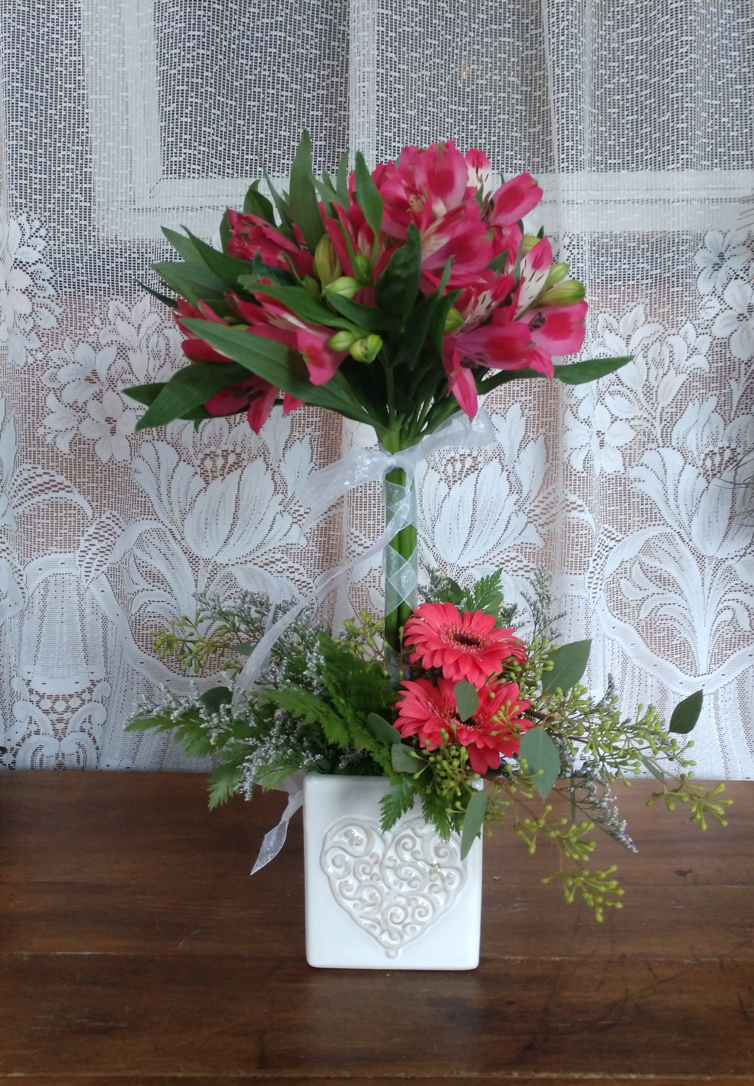 Blooming Topiary - A garden design of locally grown alstroemeria to resemble a growing topiary.