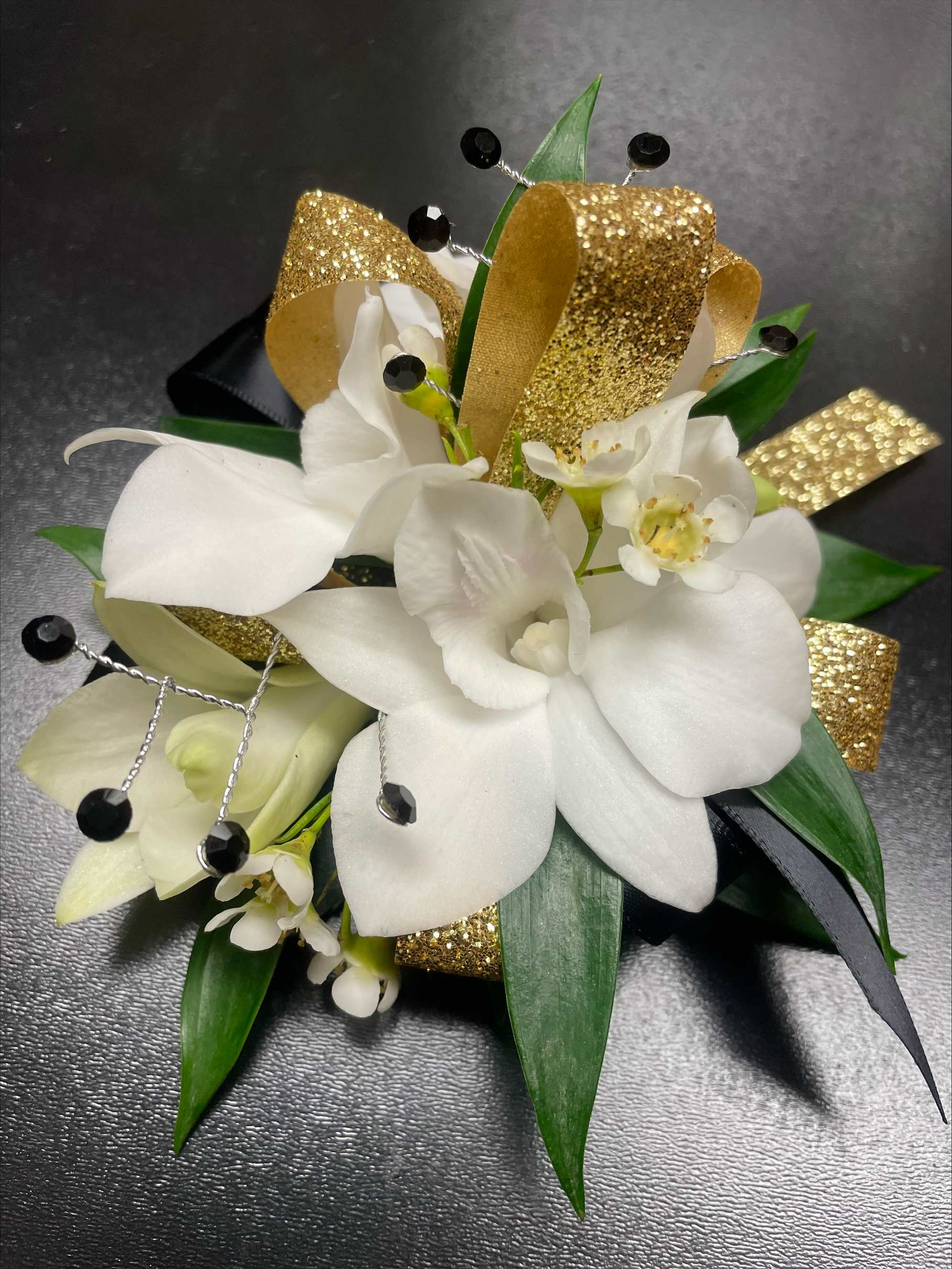 Gold and White Corsage - Gold and White Corsage