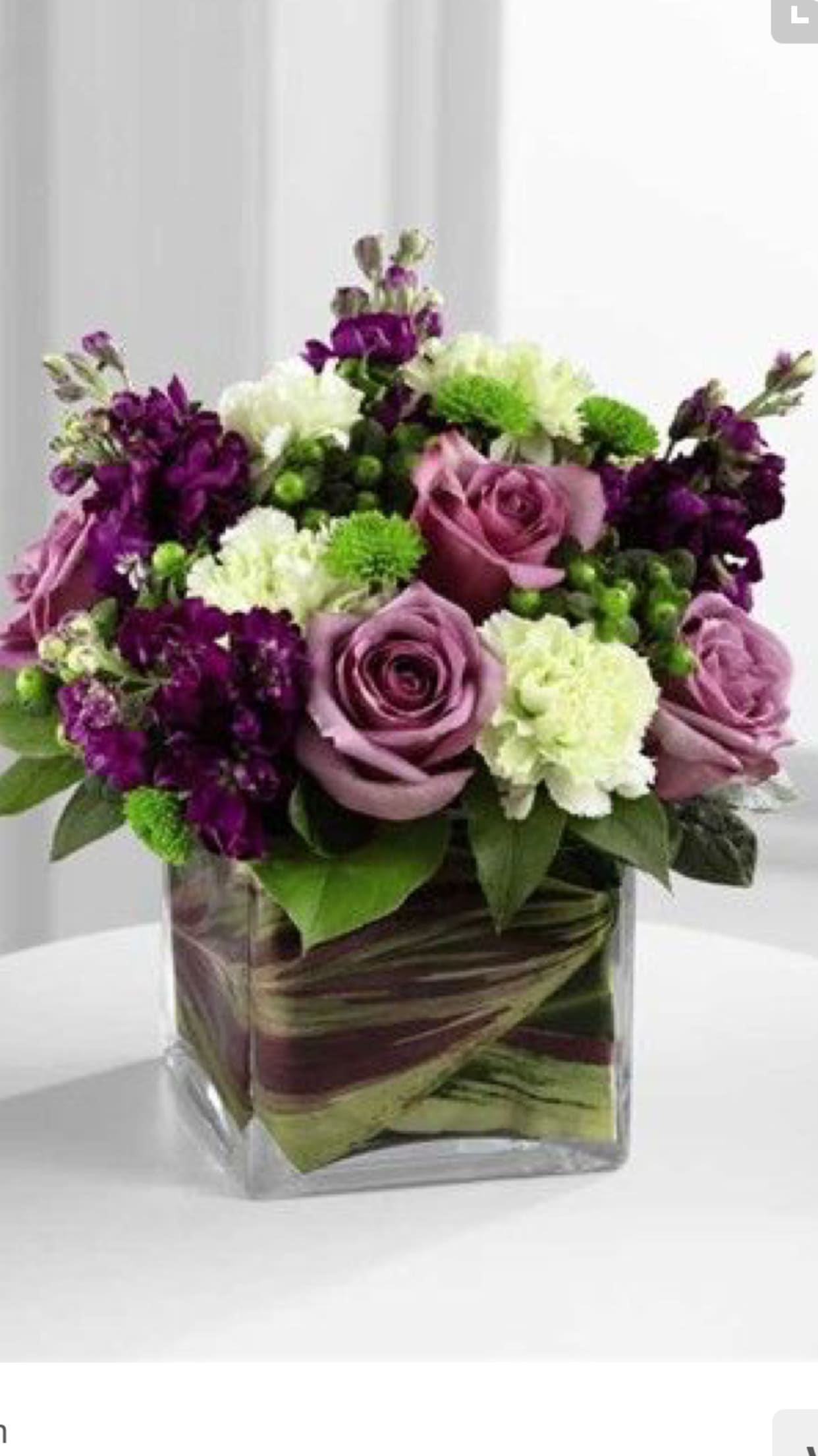 Purple passion  - Roses, stock, lily 