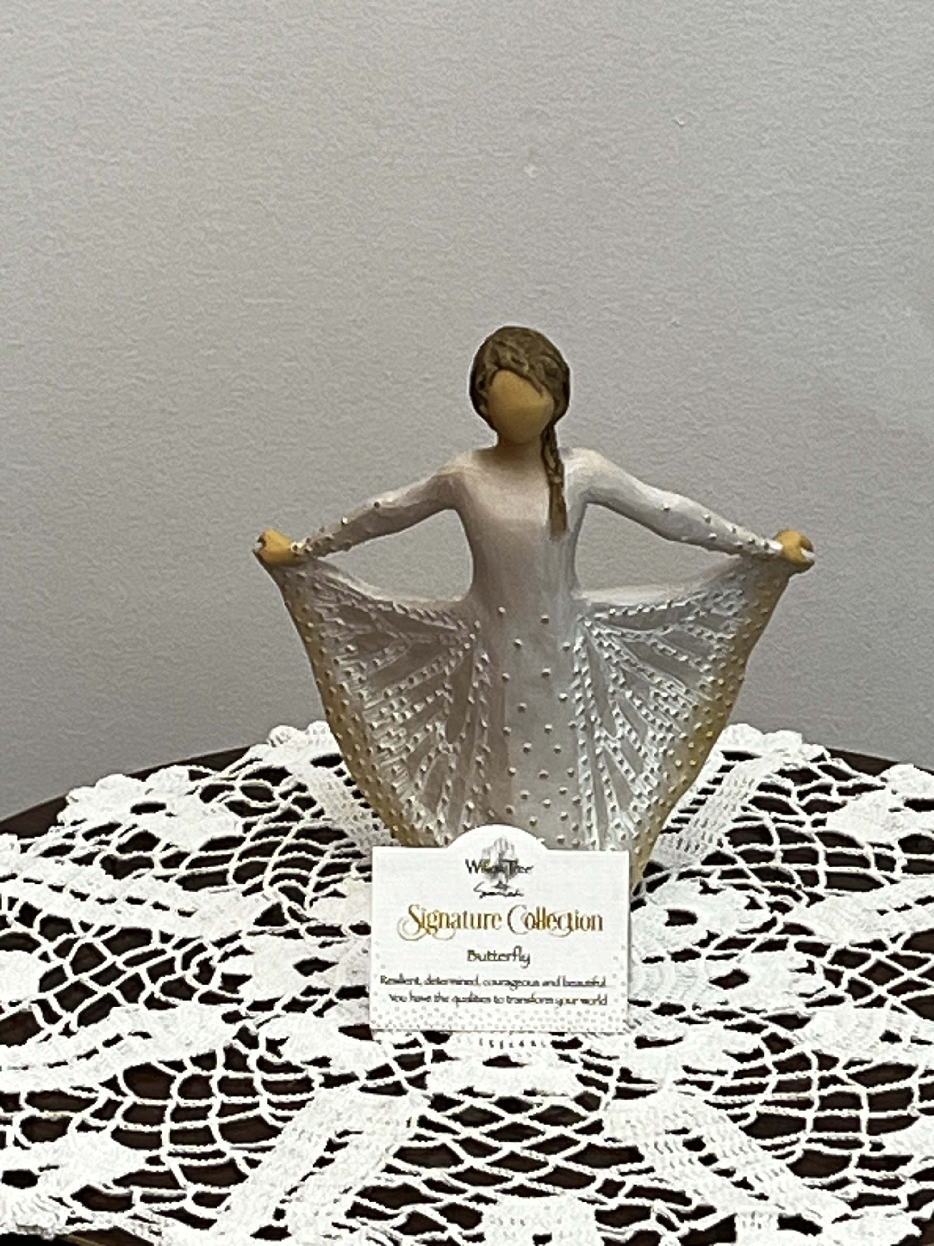 WillowTree Figurine - “Butterfly” - The “Butterfly” WillowTree figurine from the Signature Collection. “Resilient, determined, courageous and beautiful. You have the qualities to transform your world.”