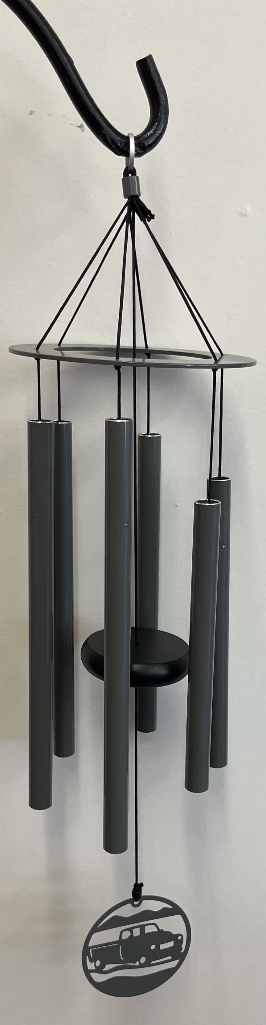 Truck Wind Chime - Grey wind chime with truck pendant.
