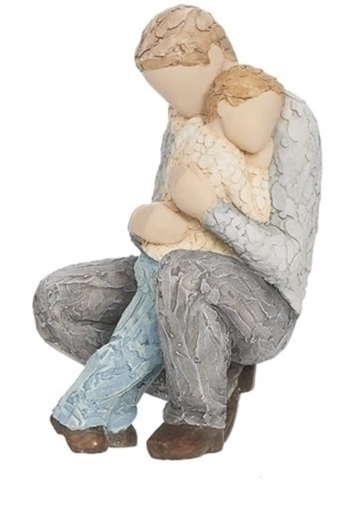 More Than Words-In Safe Hands Figure - Resin/Stone Mix, Hand painted 6.25”H
