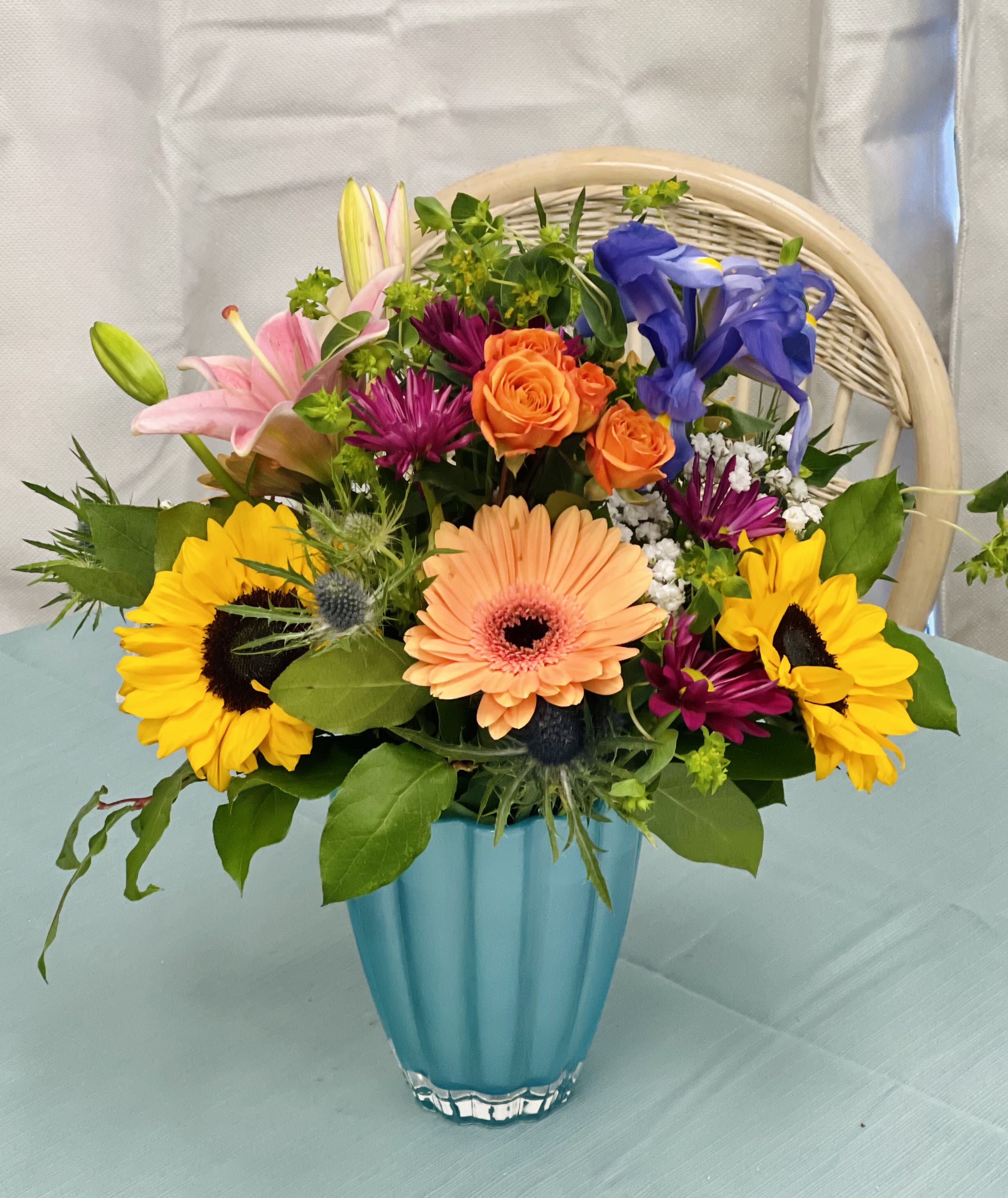 Spring Has Sprung Spring Has Sprung - Keepsake vase filled with a beautiful display of spring flowers.