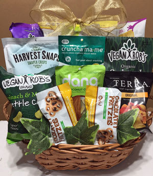 Vegan Basket - A basket full of healthy goodies. 