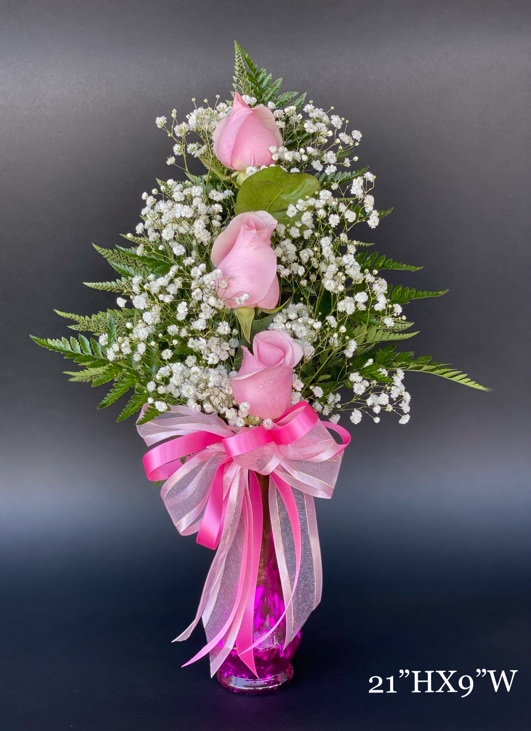 I Love You Roses in Pink - This I Love You arrangement is guaranteed to brighten someone's day it would a perfect gift for any occasion. Be Aware that different color roses are available upon request.  
