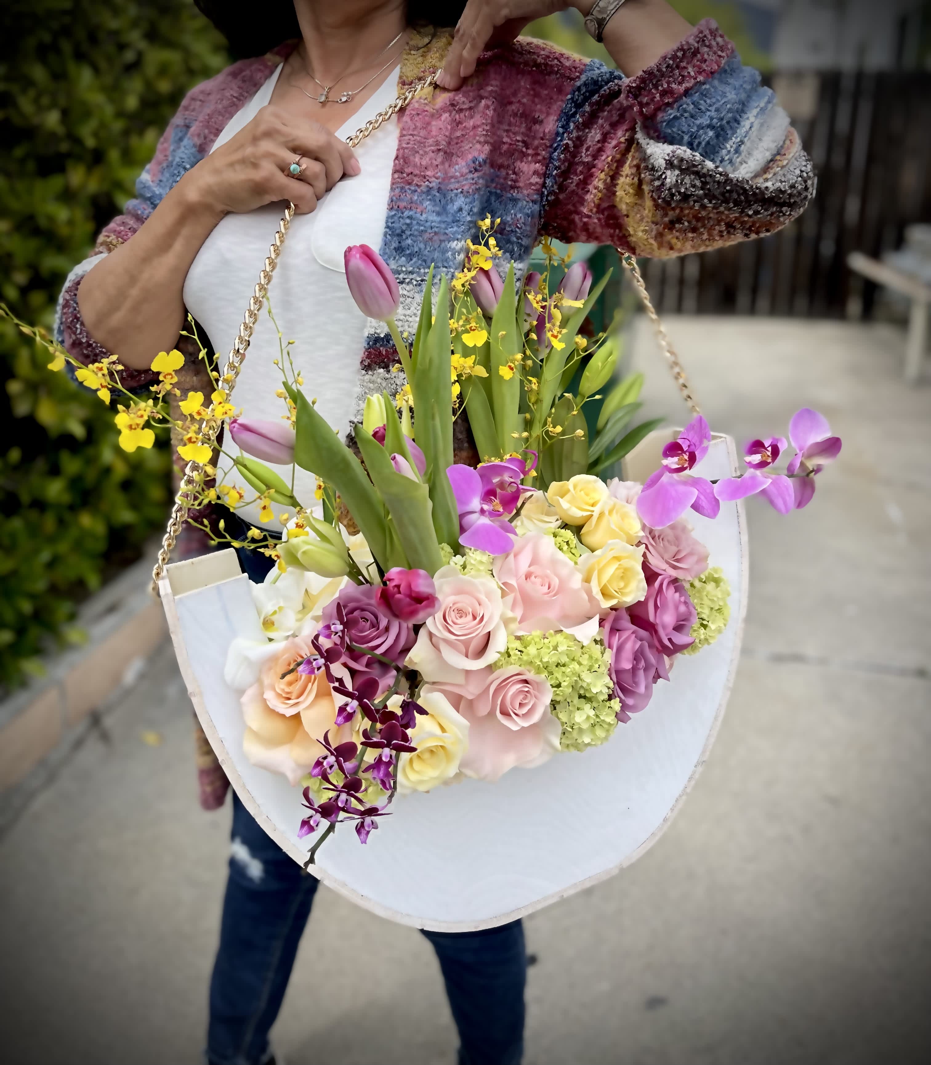 Floral designer bag sale