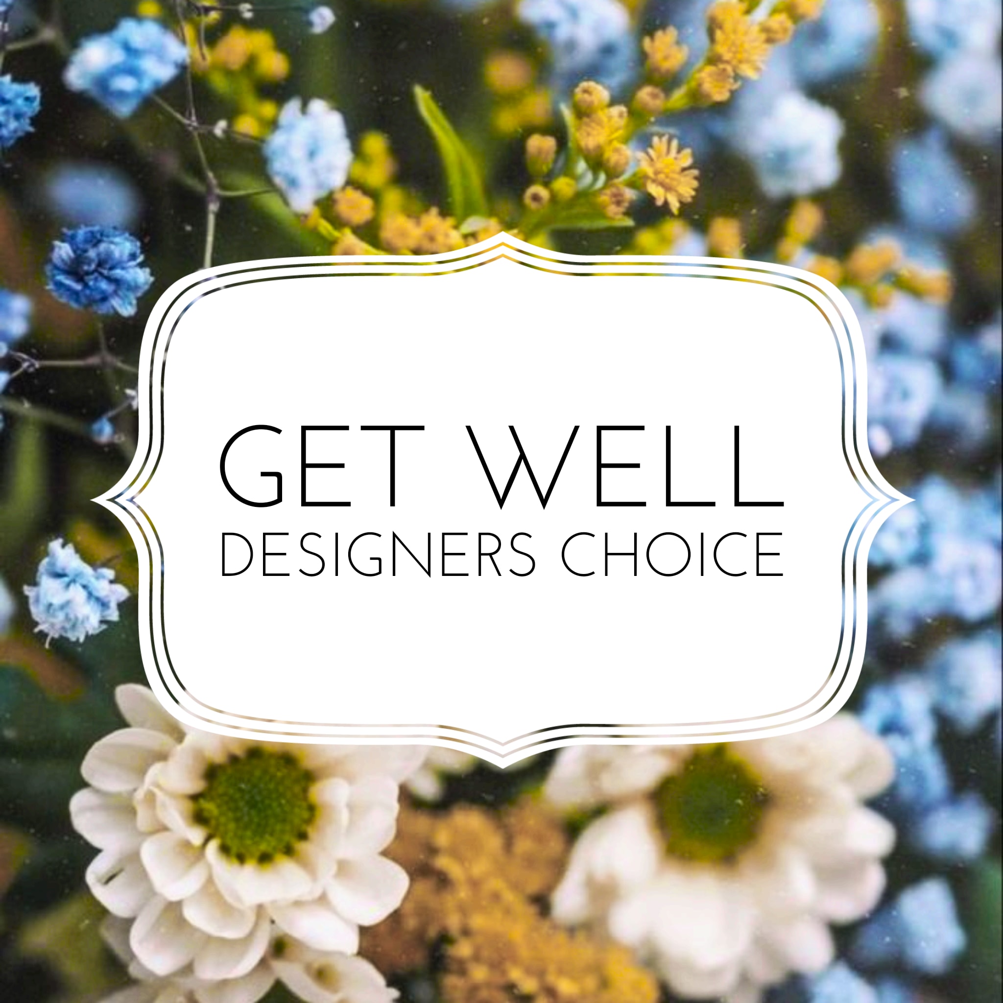 Get Well Designers Choice - Bring some cheer to those who might not feel as good as they should. Flowers are a fantastic way of spreading love and brightness to those under the weather. Our designers will create a stunning bouquet with the freshest blooms available.  *Please Note:* The reason no picture is shown is because every designer's choice arrangement looks different. We always make sure to fill your bouquet to value, but by picking the designer's choice arrangement, you are allowing one of our designers to make you something beautiful and one of a kind.