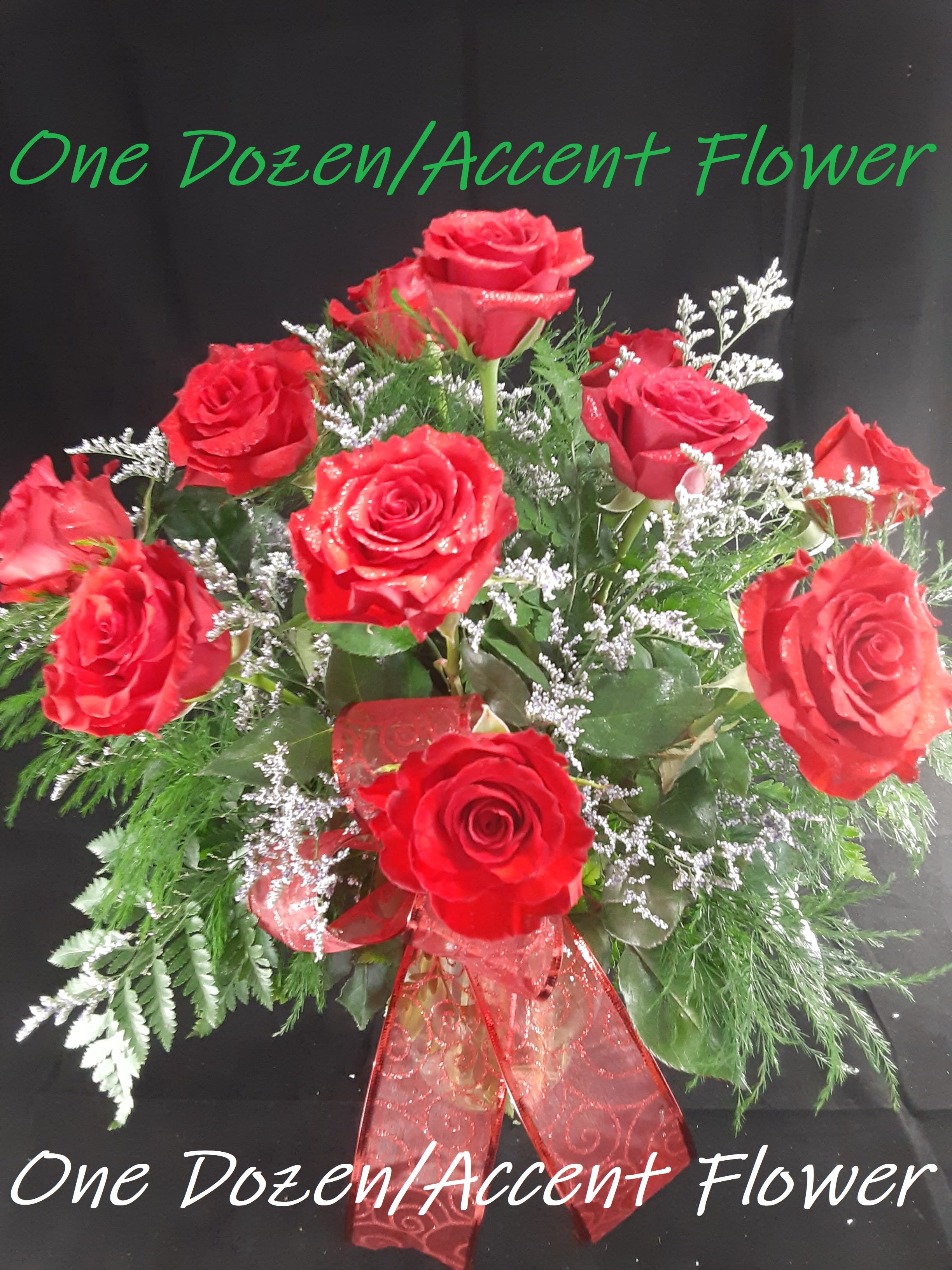 Premium Red Roses - Red roses are always a timeless choice, symbolizing romance and passion. Nature's beauty artistically crafted, our rose arrangements feature long-stemmed roses, expertly curated to order, with an accent flower chosen by one of our designers. Delivered to your loved one in a clear glass vase. 
