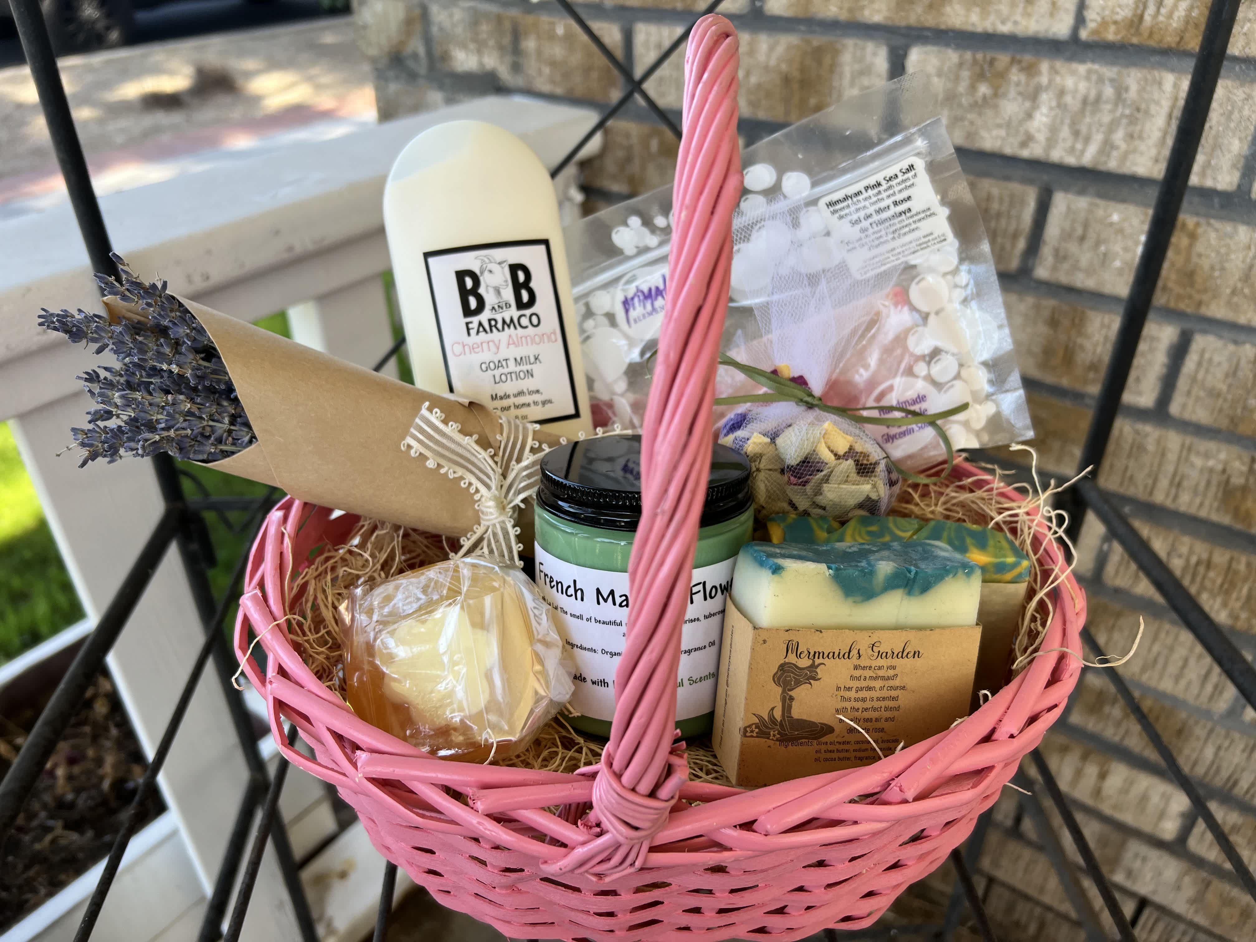 Spoil Me Spoil Me - Lotion, candle, soaps and lavender in a basket to spoil the person you love for any occasion.