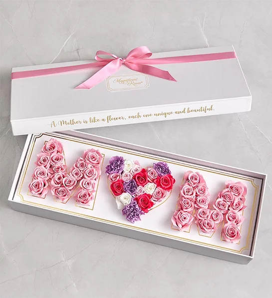 Beautiful MOM (PINK) BOX  - BEAUTIFUL ROSES AND CARNATIONS IN LAVENDER IN A PINK BOX  WE HAVE IT AVEILABLE IN A BABY PINK BOX