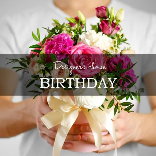 Designer's Choice Birthday Bouquet Designer's Choice Birthday Bouquet - Fresh-cut flowers chosen by our creative designers will be neatly arranged and wrapped in tissue or craft paper for that modern and minimalist look. Let us surprise you too; the good way!