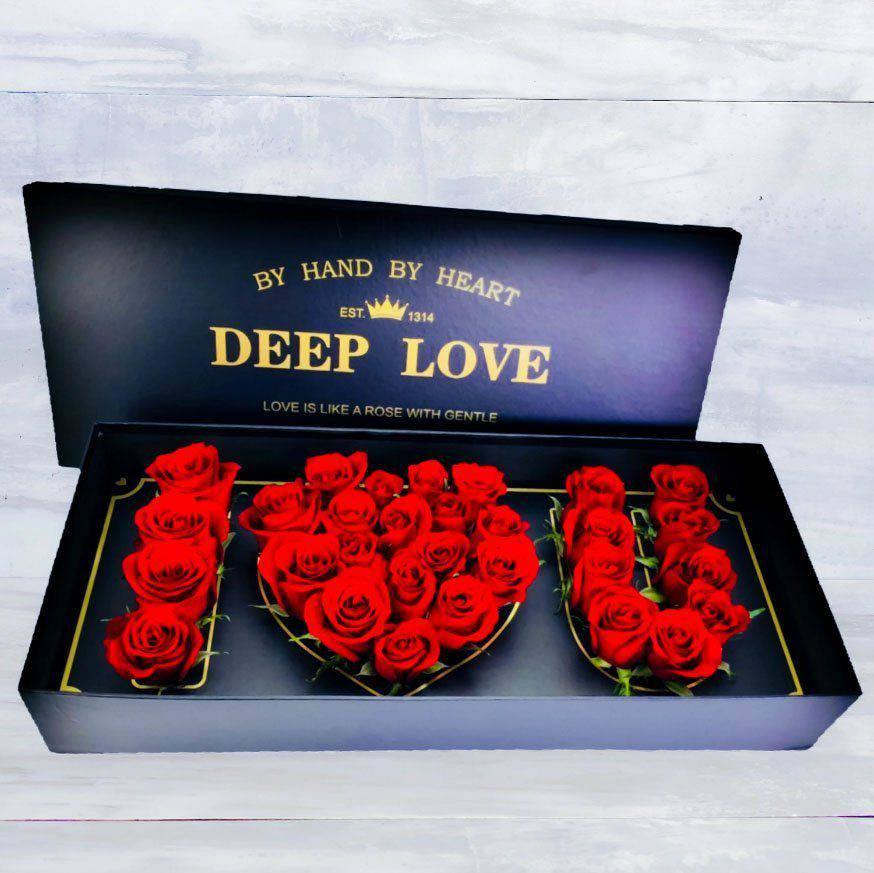 Deep Love Box Deep Love Box - A novelty box curated with 24 roses of your choice to show just how much "I Love You".