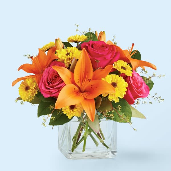 Neon Lights Bouquet - The sunny hues of the Neon Lights Bouquet will add a buzzing warmth to your recipient’s home, perfect for a special day or simply a much-needed smile.