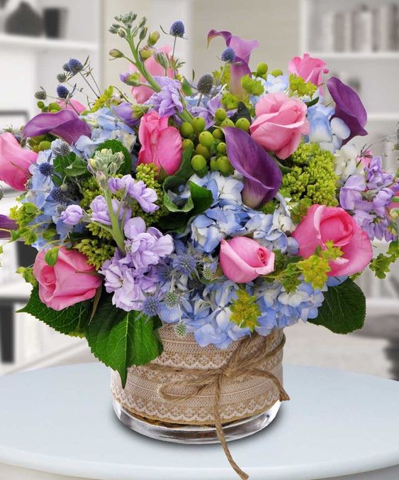 sweet emotion sweet emotion - pink roses hidrangeas calla lilies