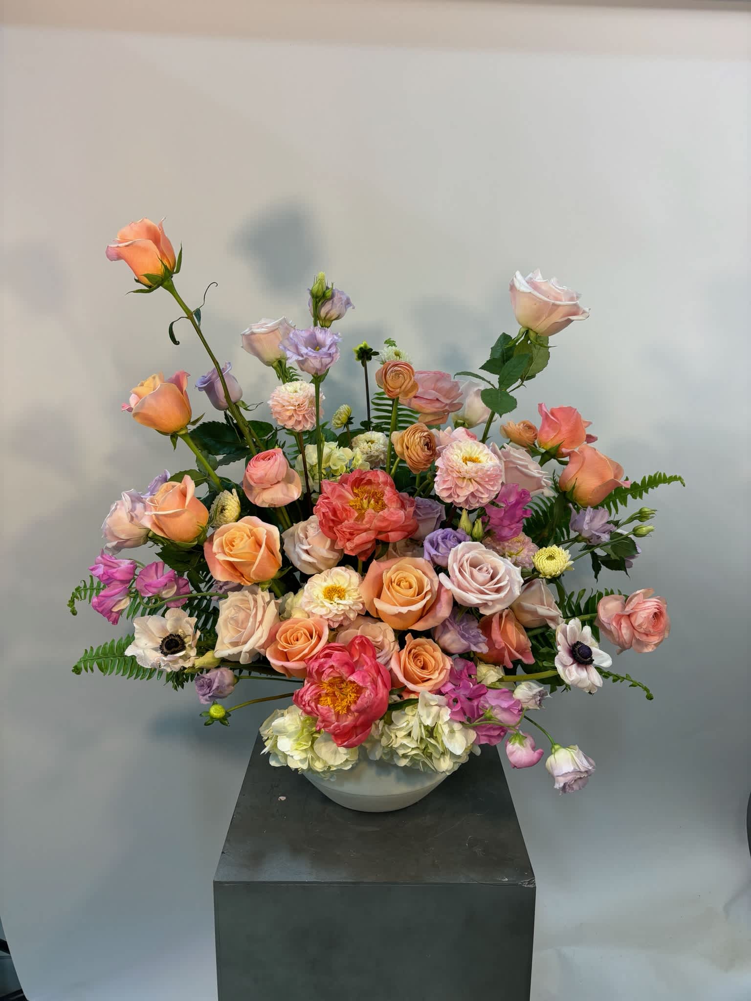 The Fairest Of Them All - Mirror mirror on the wall, is this the fairest flower arrangement of them all? We sure think so! This arrangement is big and juicy and a shop favorite! Order yours today!