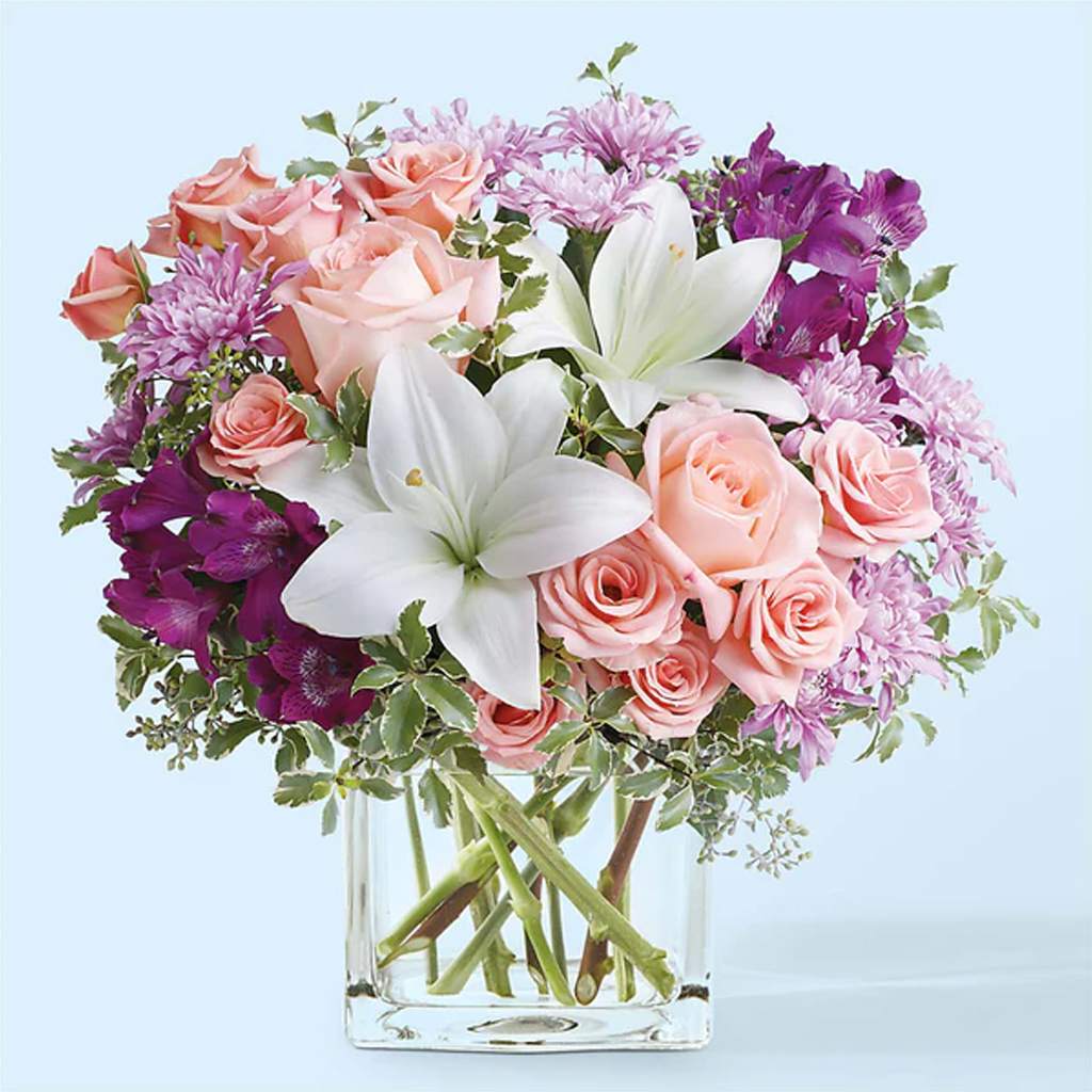 Mani Pedi Bouquet - As soothing as a day of self-care, this dazzling bouquet of soft hues will leave your recipient feeling refreshed!