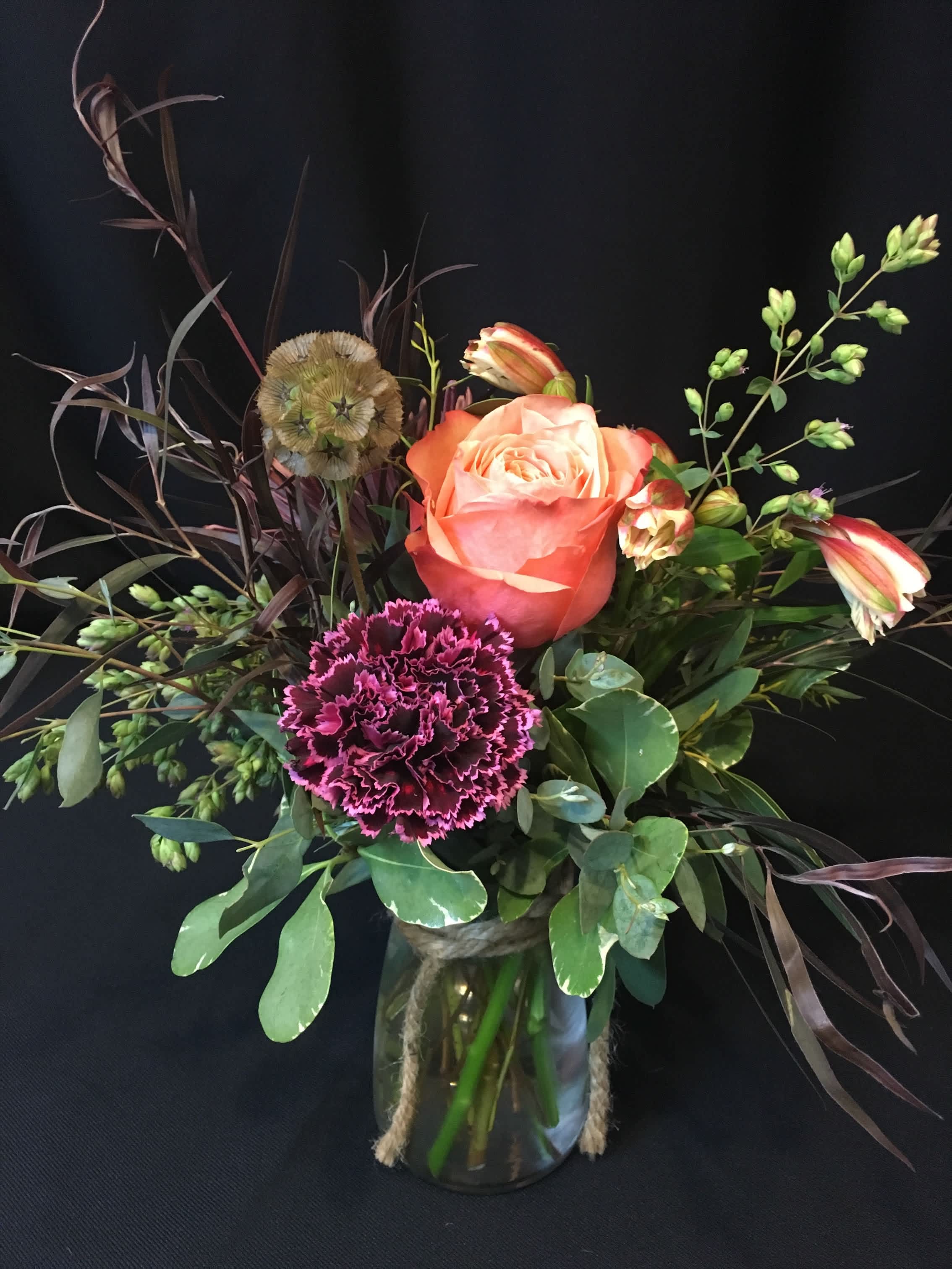 Rose Bud Vase. selection will vary - Sweet little handful of flowers for mom. Colors, vase and selection will vary greatly.