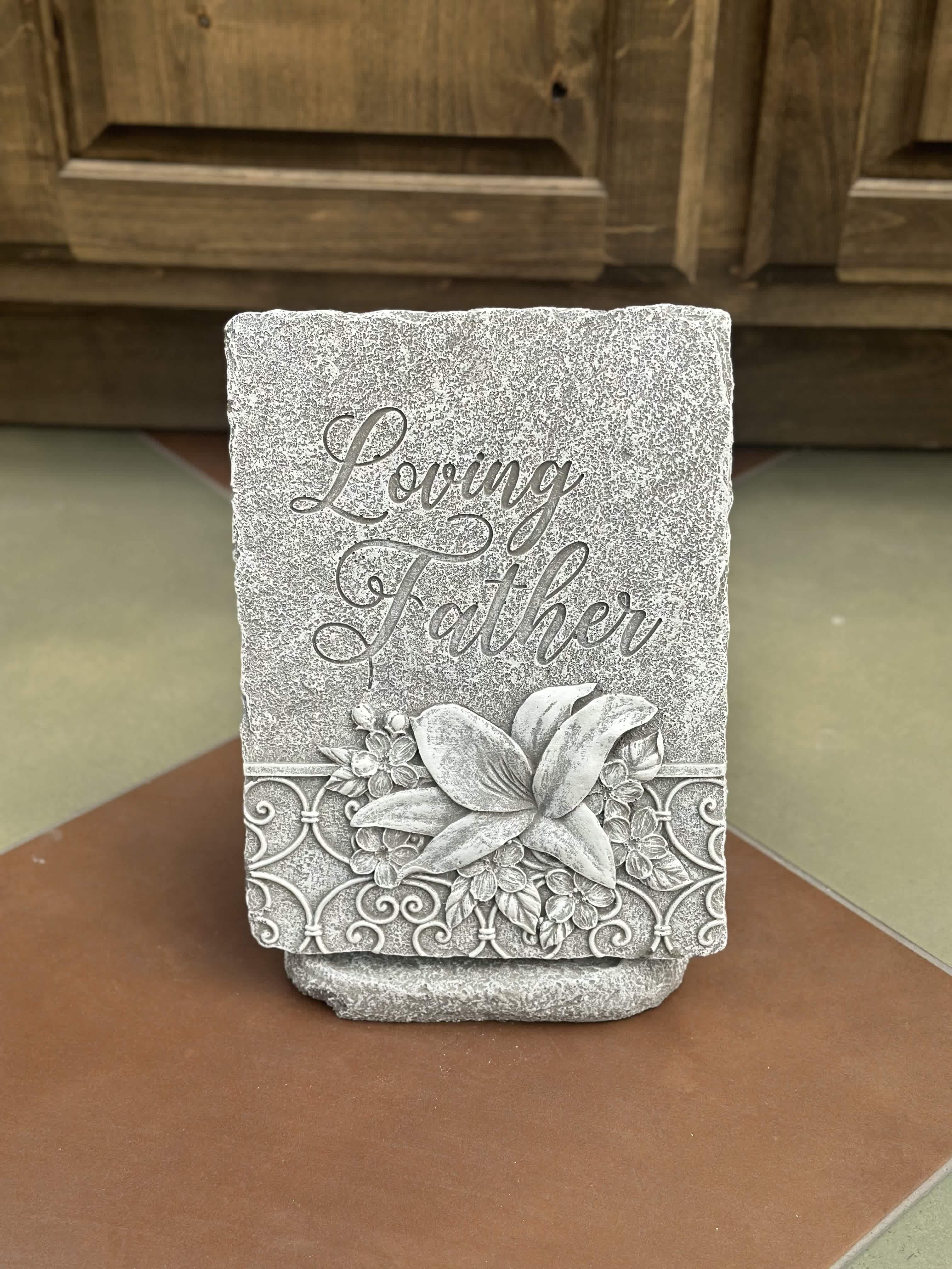 Loving Father Memorial Stone - &quot;Loving Father&quot;  Color &amp; style may vary.